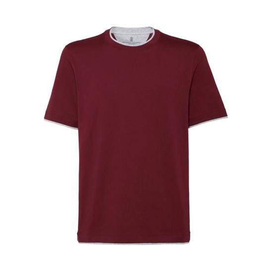Brunello Cucinelli BRUNELLO CUCINELLI Men T-Shirts M0B137427 COA16 RED Size US M / EU 48-50 / 2 - 1 Thumbnail
