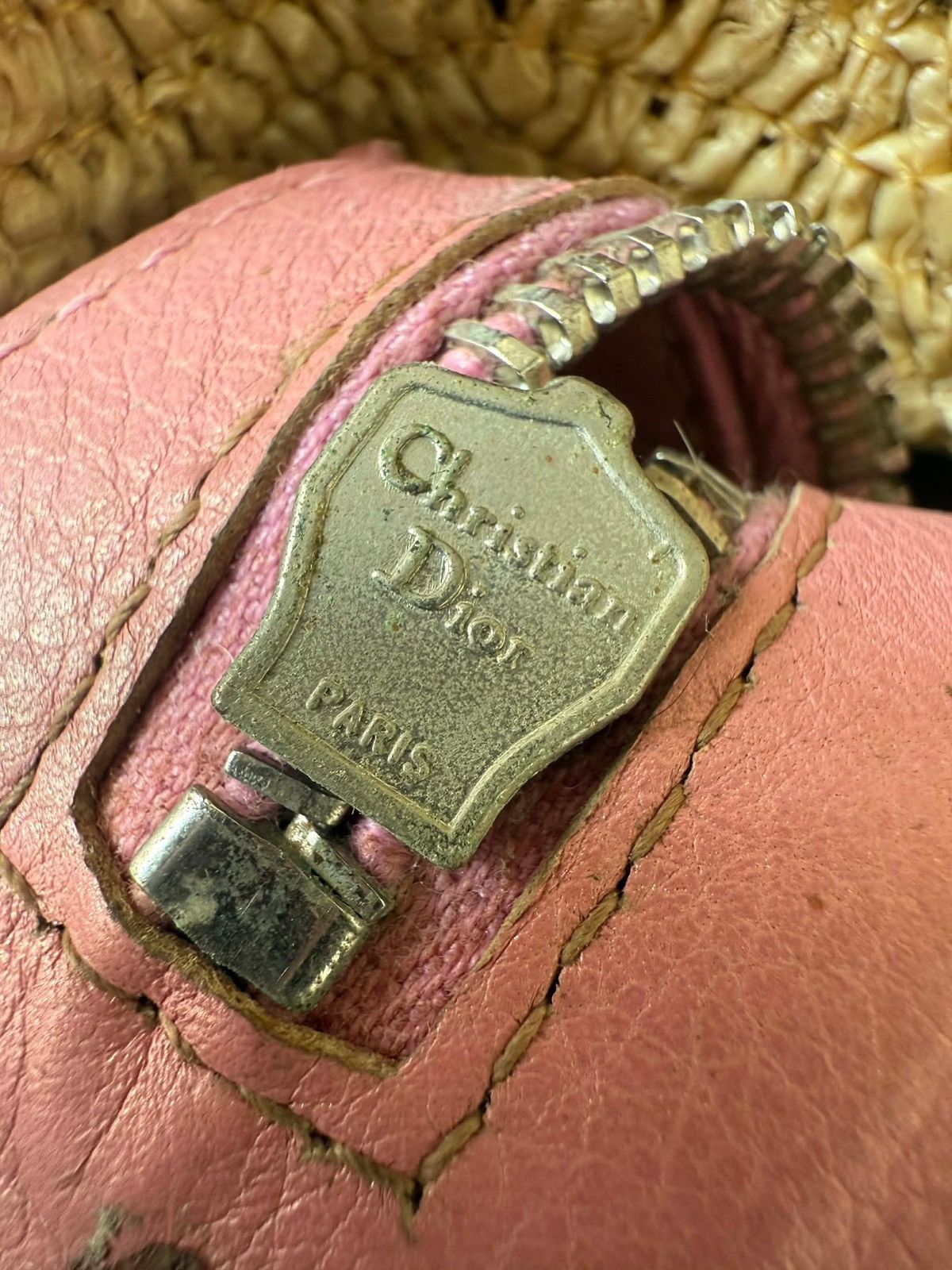 Dior Christian Dior by John Galliano Floral Straw Raffia Handbag Size ONE SIZE - 9 Thumbnail