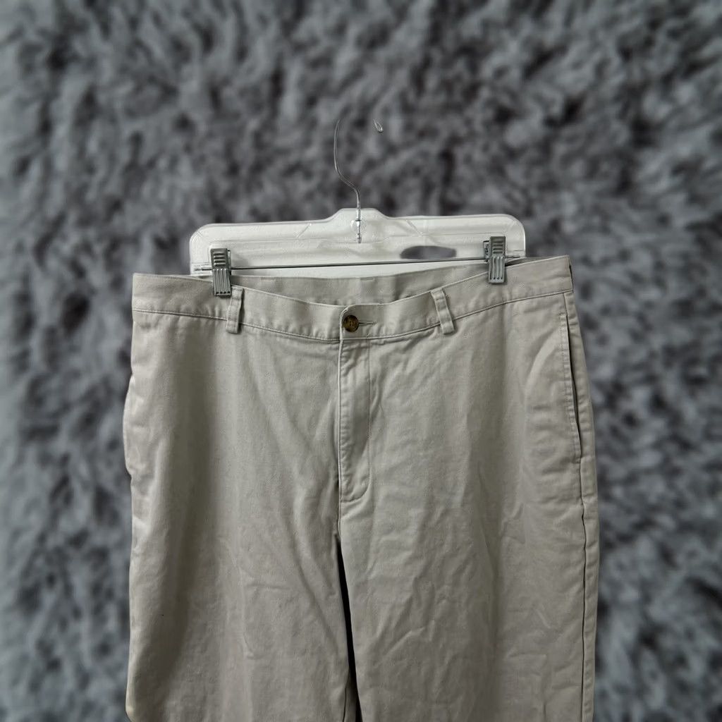 Vintage L.L.Bean Pants Mens 36x30 Beige Natural Fit Chino Workwear Casual Wool Plaid Lined 162385 Size US 36 / EU 52 - 1 Thumbnail