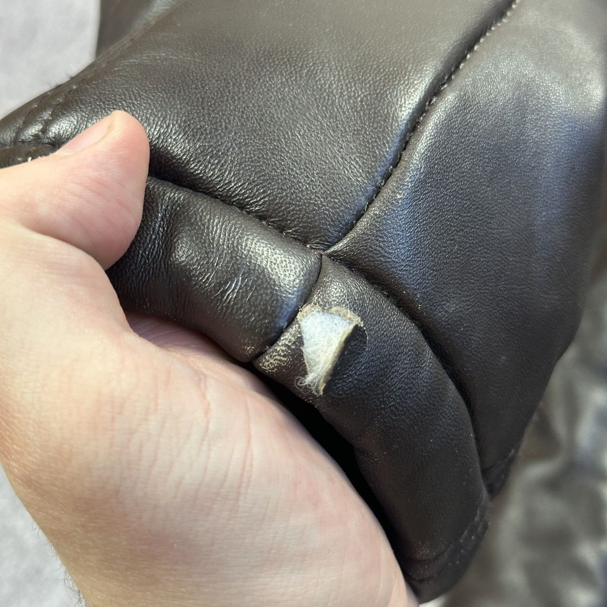 Japanese Brand HORN WORKS Y2K Quilted Padded Leather Brown Size Medium Size US M / EU 48-50 / 2 - 7 Thumbnail