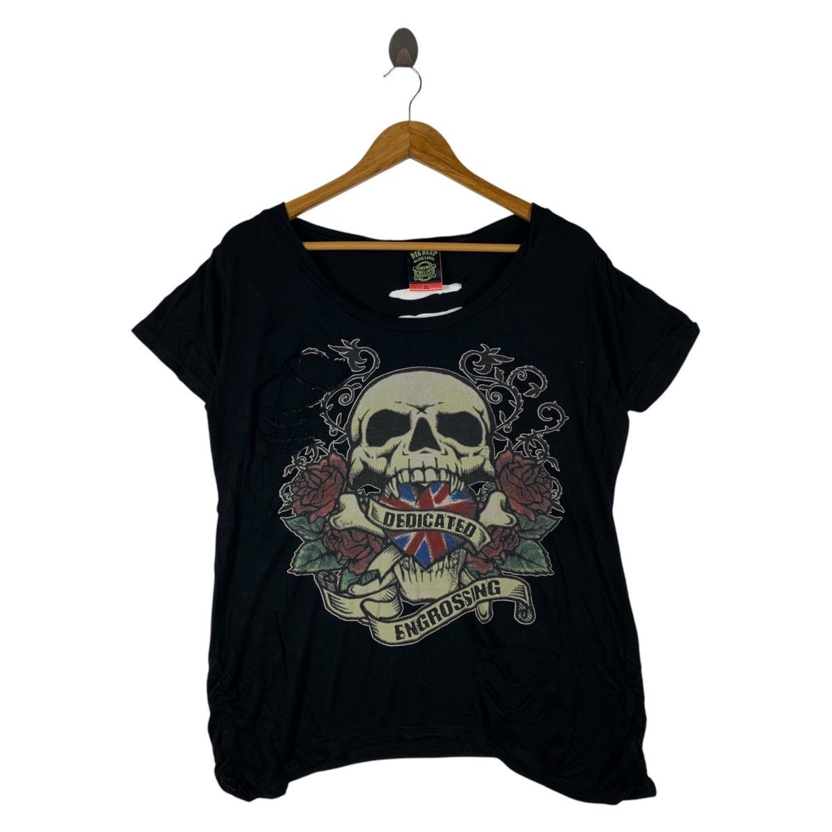 If Six Was Nine DIG DEEP black label distressed punk design women tee Size 3XL / US 20-22 - 1 Thumbnail