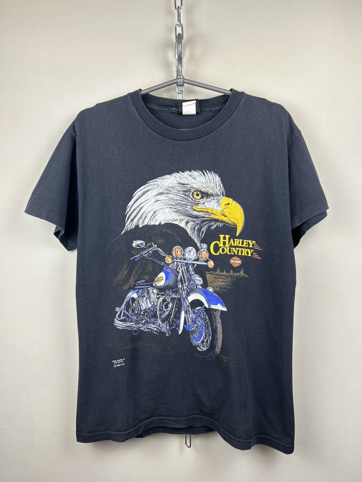 Harley Davidson VTG 90s Harley Davidson Daytona Beach Eagle Biker T shirt Size US M / EU 48-50 / 2 - 1 Thumbnail