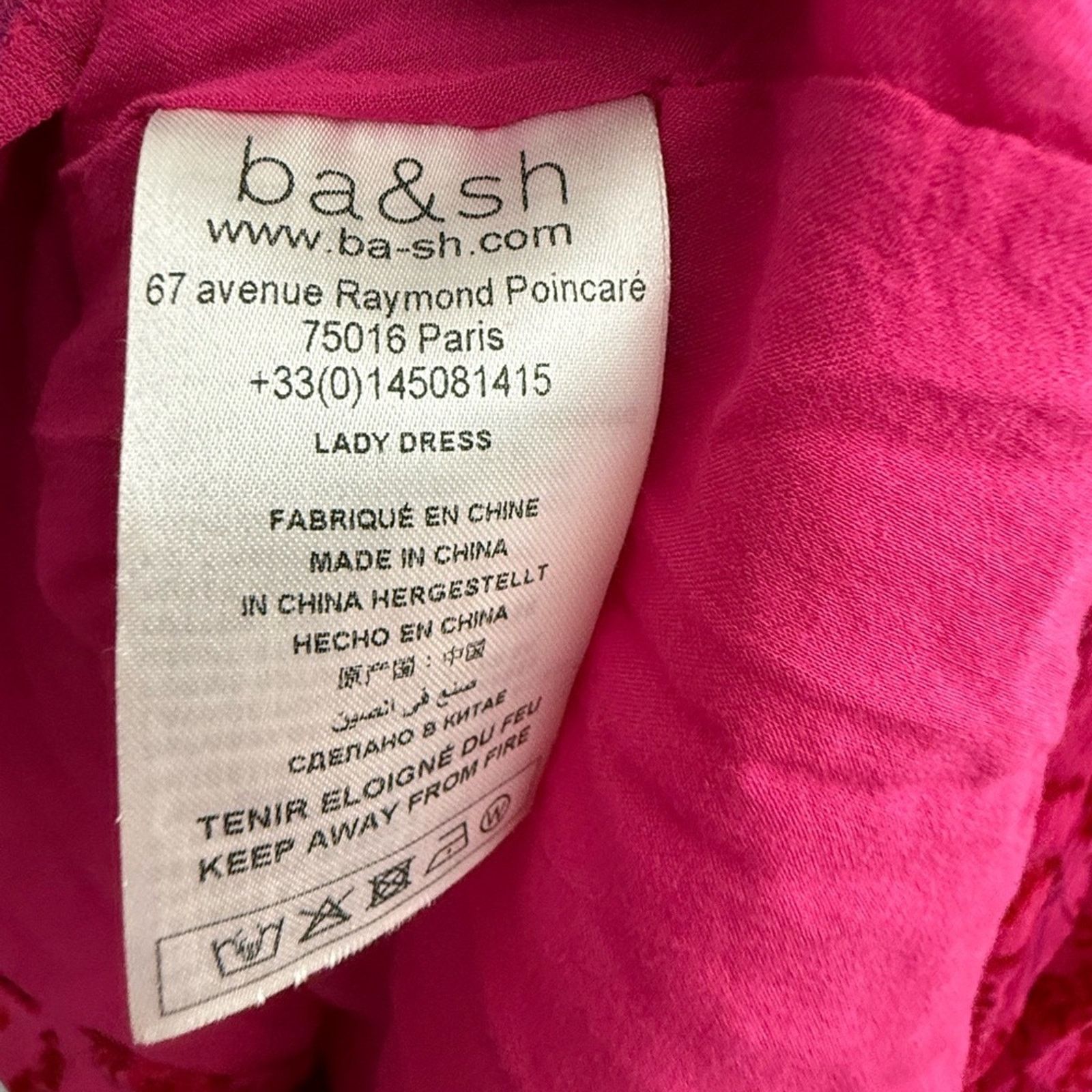 ba&sh BA&SH Matcha Printed Pink Mini Dress S Size S / US 4 / IT 40 - 7 Thumbnail