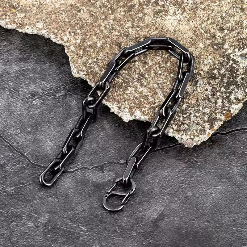 Jewelry OXIDIZED Black Chain Link Bracelet 23 cm Length Size ONE SIZE - 1 Thumbnail