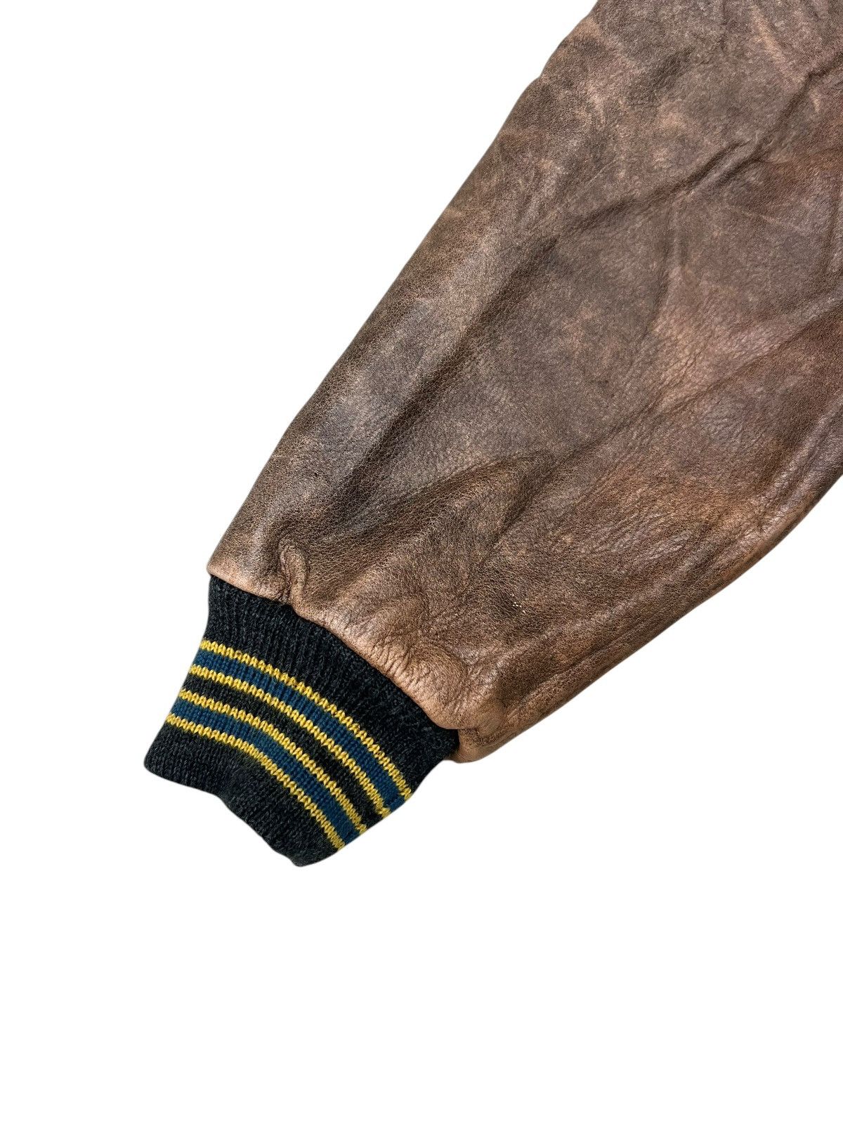 O'Neill Vintage 90s O’Neill Sun Shower Wool Leather Varsity Jacket Size US L / EU 52-54 / 3 - 6 Thumbnail