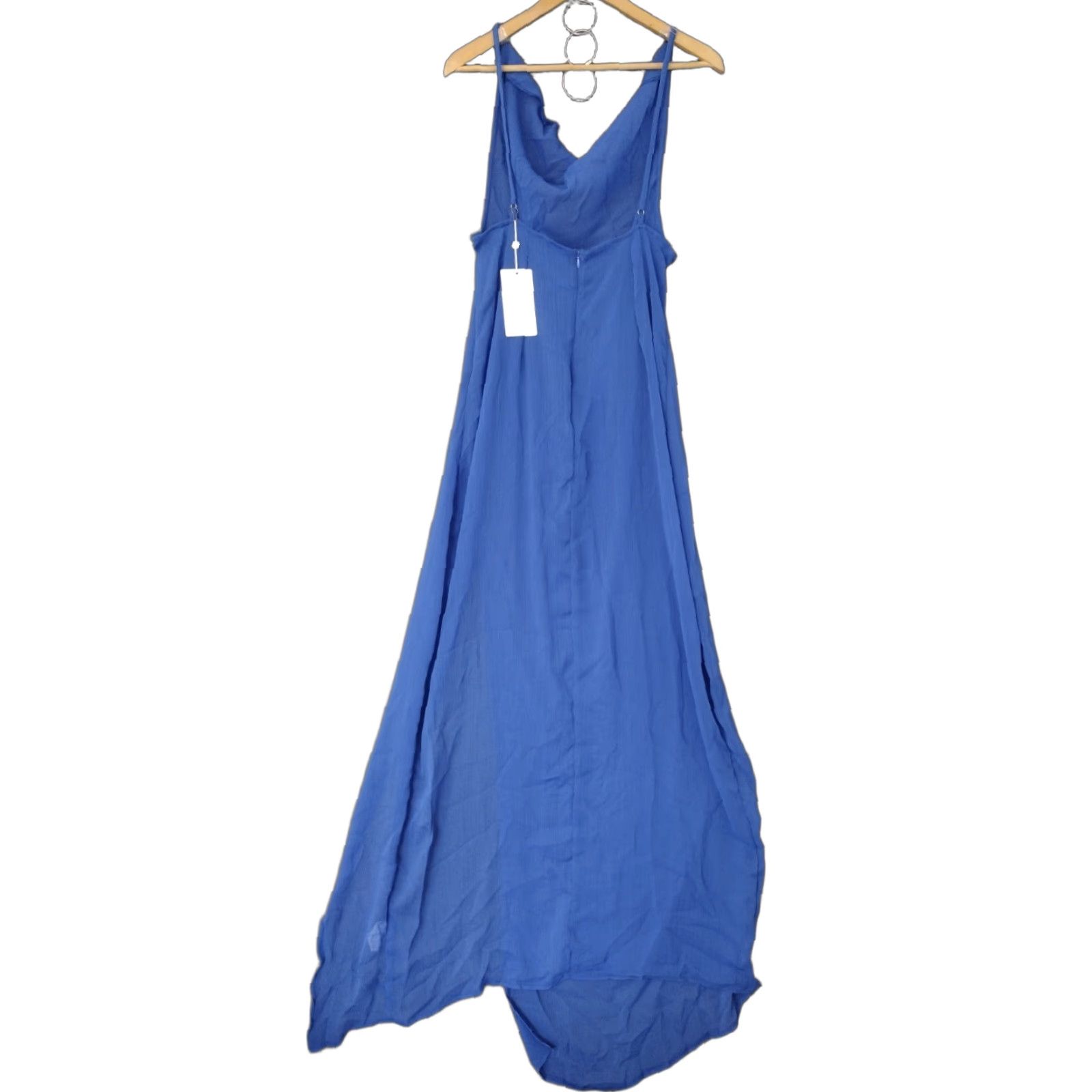 Vintage Toluca Swim Blue Maxi Cowl Neck Sheer Dress 2XL Adults Women Beach Cover Up Tailored for Plus Size Size XXL / US 16-18 / IT 52-54 - 1 Thumbnail