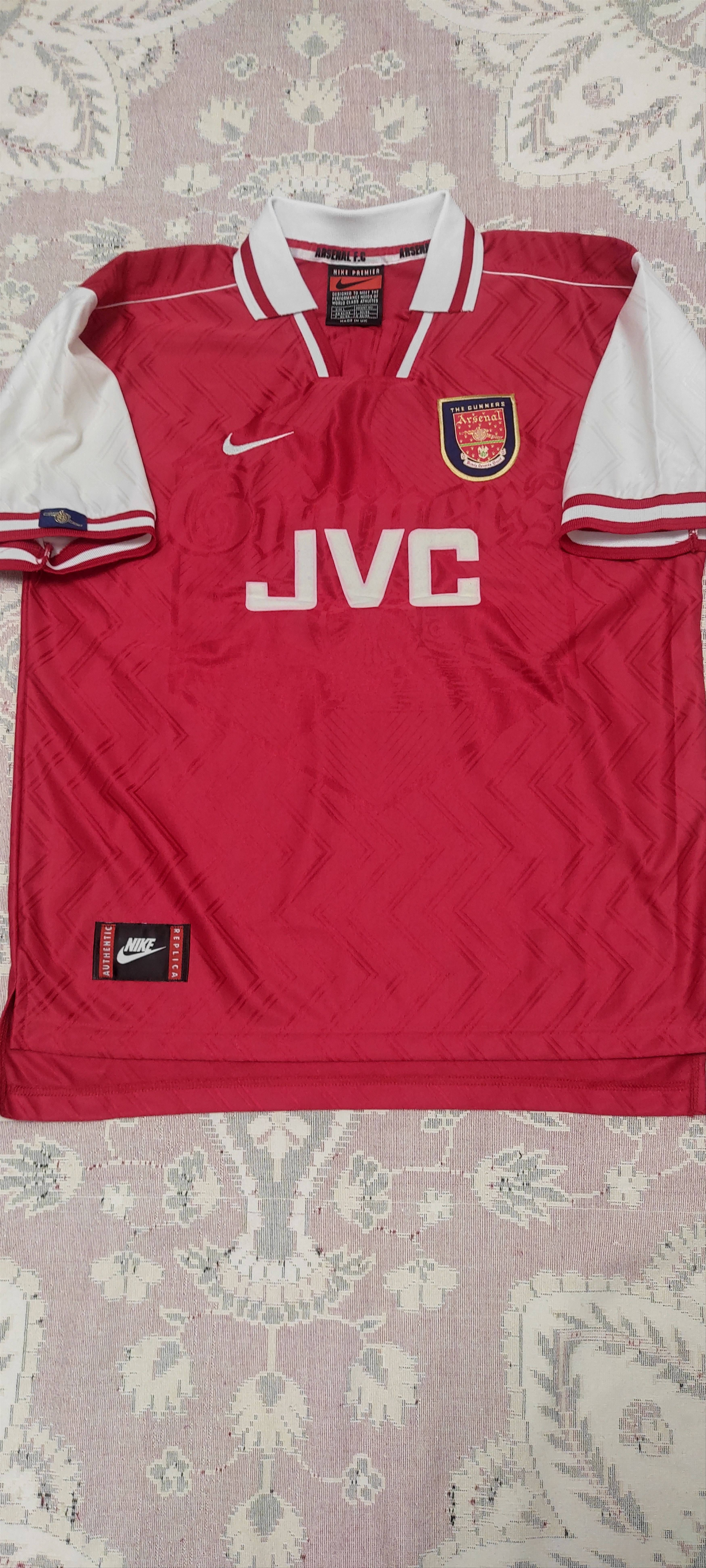 Nike Arsenal #8 Wright Phillips Home 1996 - 1998 Rare Size US L / EU 52-54 / 3 - 2 Thumbnail