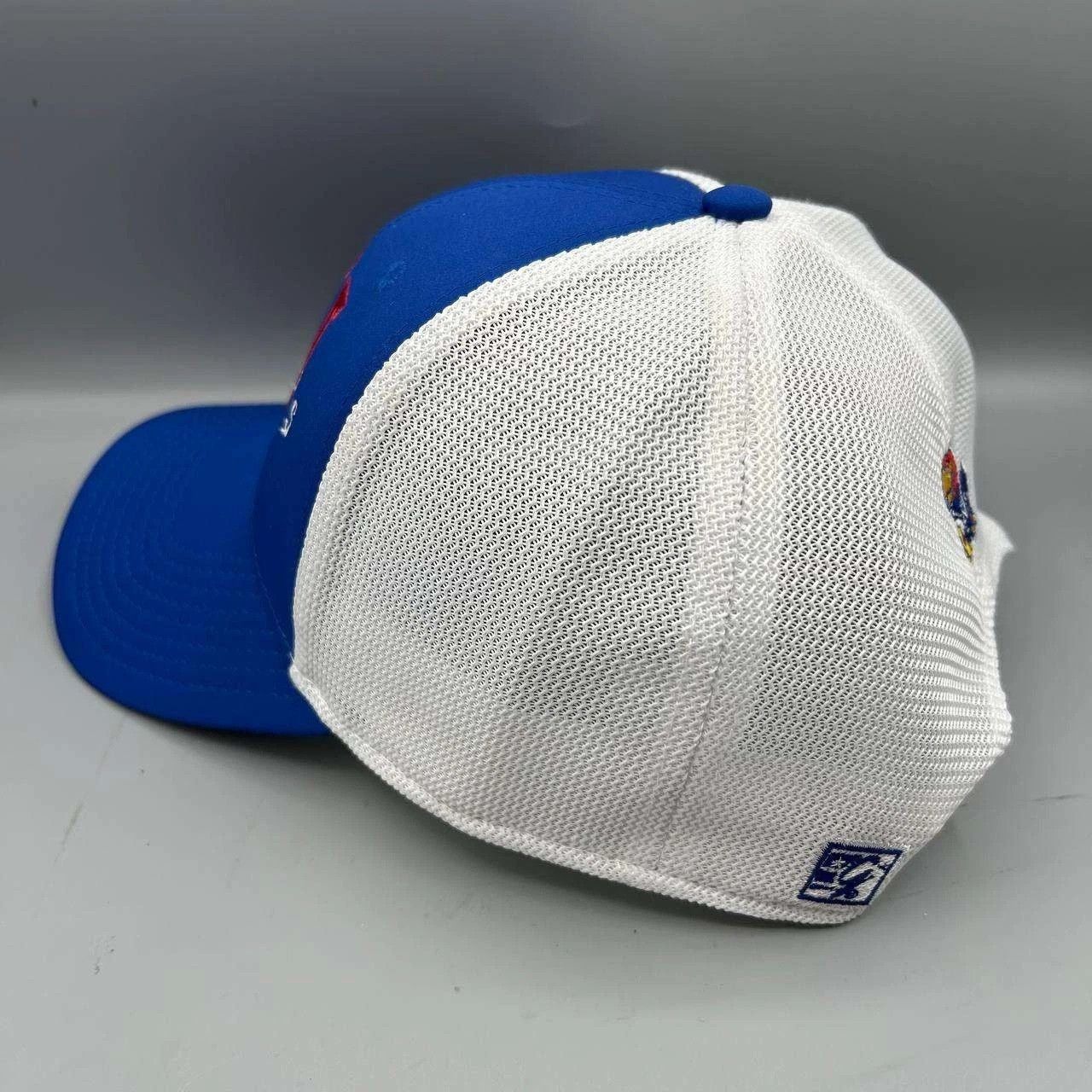 The Game Kansas Jayhawks NCAA Trucker Hat Men Blue White Snap Back Size ONE SIZE - 6 Thumbnail