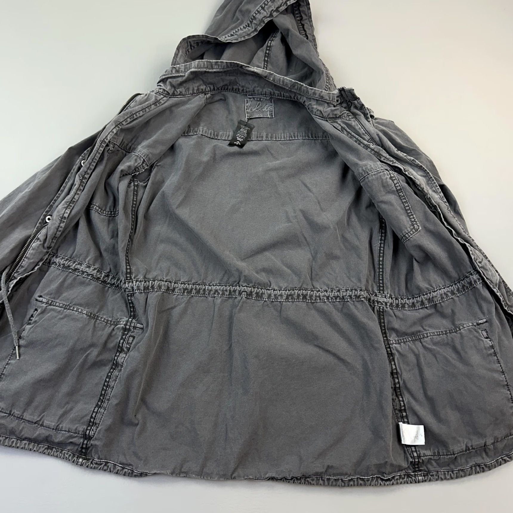 Vintage Talula Jacket Womens XS Gray Hooded Utility Military Trooper Drawstring Jacket Women XS Gray Hooded Utility Military Trooper Drawstring Size XS / US 0-2 / IT 36-38 - 4 Thumbnail