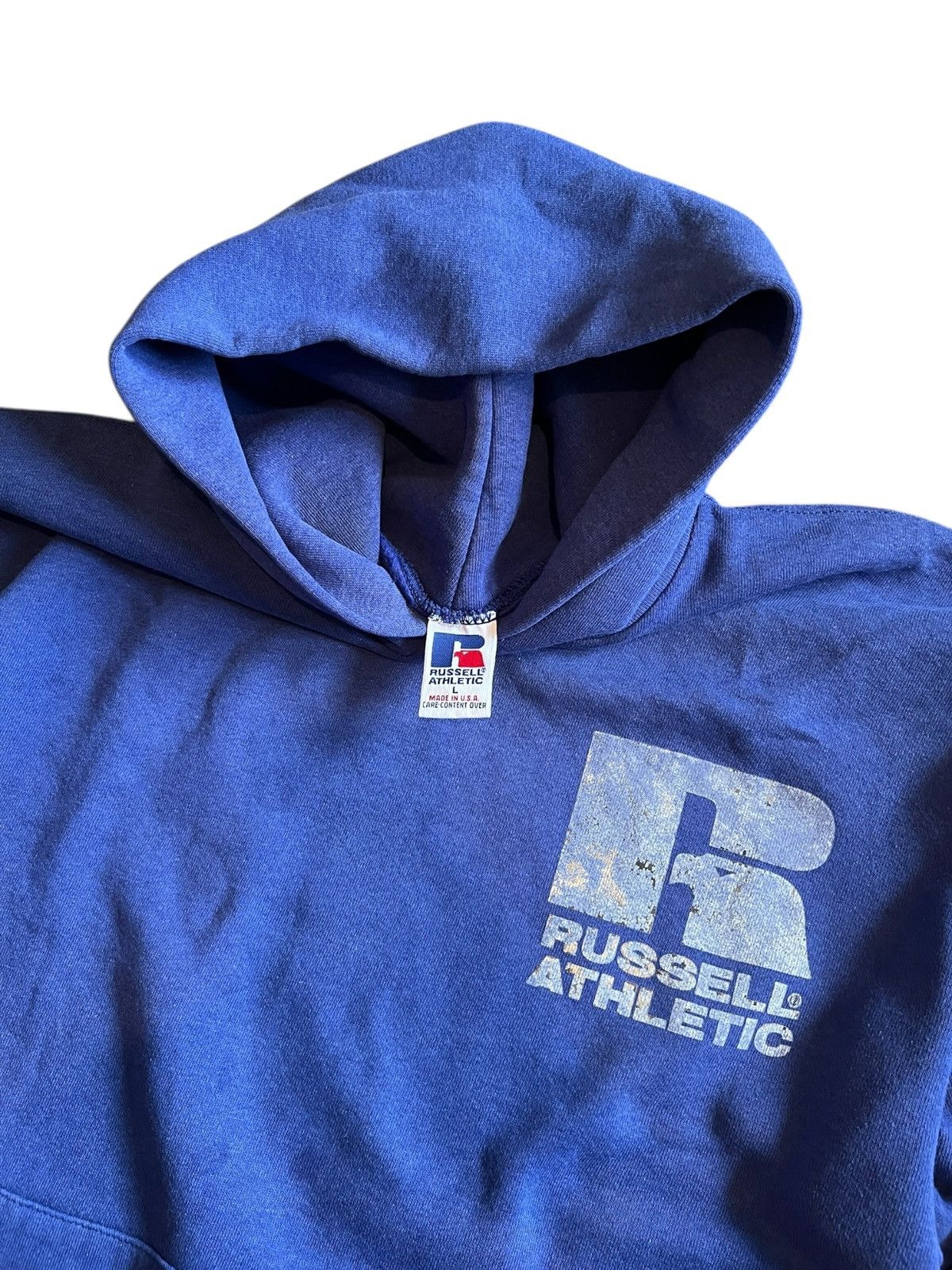 Russell Athletic 1990s Russell Athletic Spell Out Logo Hoodie Size US L / EU 52-54 / 3 - 3 Thumbnail