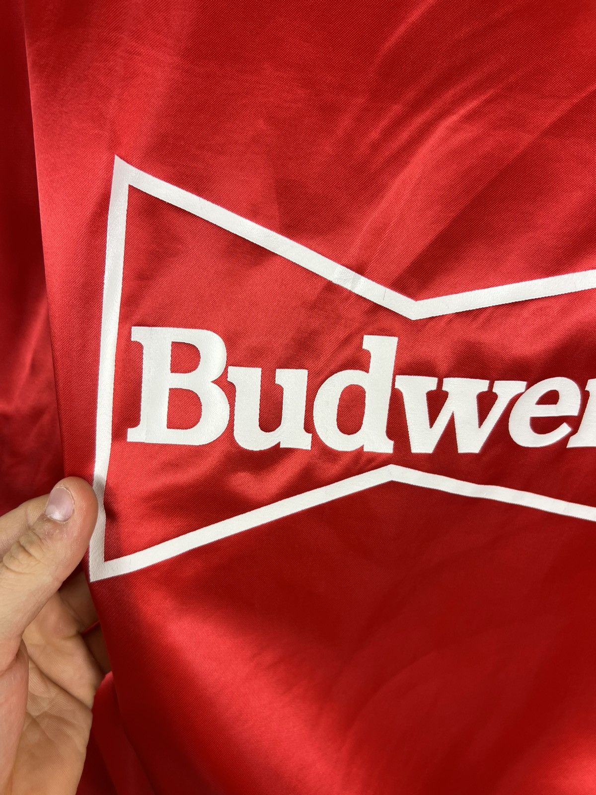 Vintage Vintage Budweiser official product satin beer bomber jacket Size US L / EU 52-54 / 3 - 21 Thumbnail