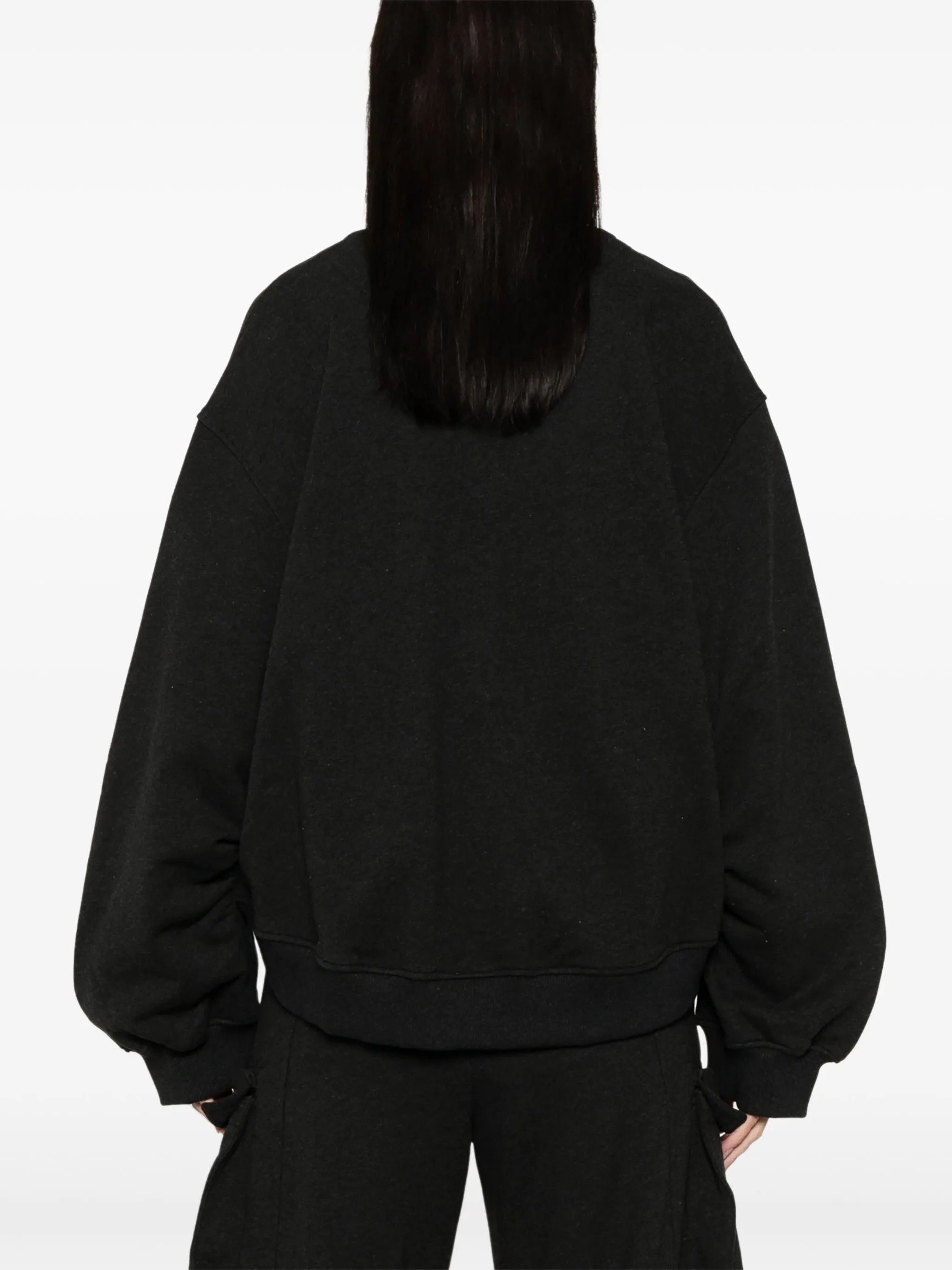 The Attico o1s22i1n0325 Oversized Sweatshirt in Black Size S / US 4 / IT 40 - 4 Thumbnail