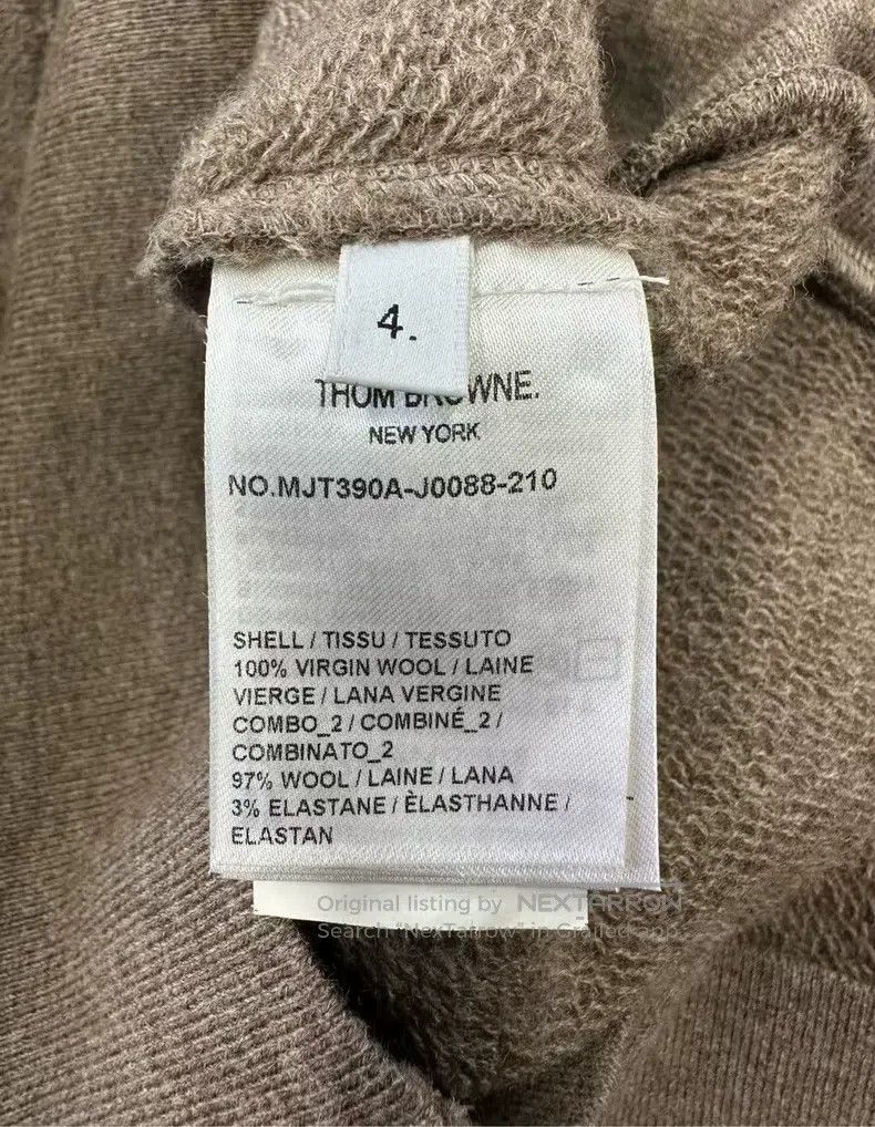 Thom Browne Thom Browne Brown Classic Cashmere Hoodie Size US XL / EU 56 / 4 - 4 Thumbnail