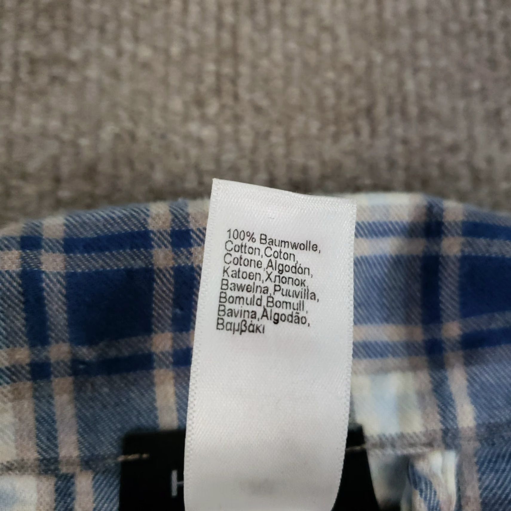 Hanro Hanro Plaid Pajama Shirt Womens XL Long Sleeve Button Up Casual Top Blue Gray Size XL / US 12-14 / IT 48-50 - 7 Thumbnail
