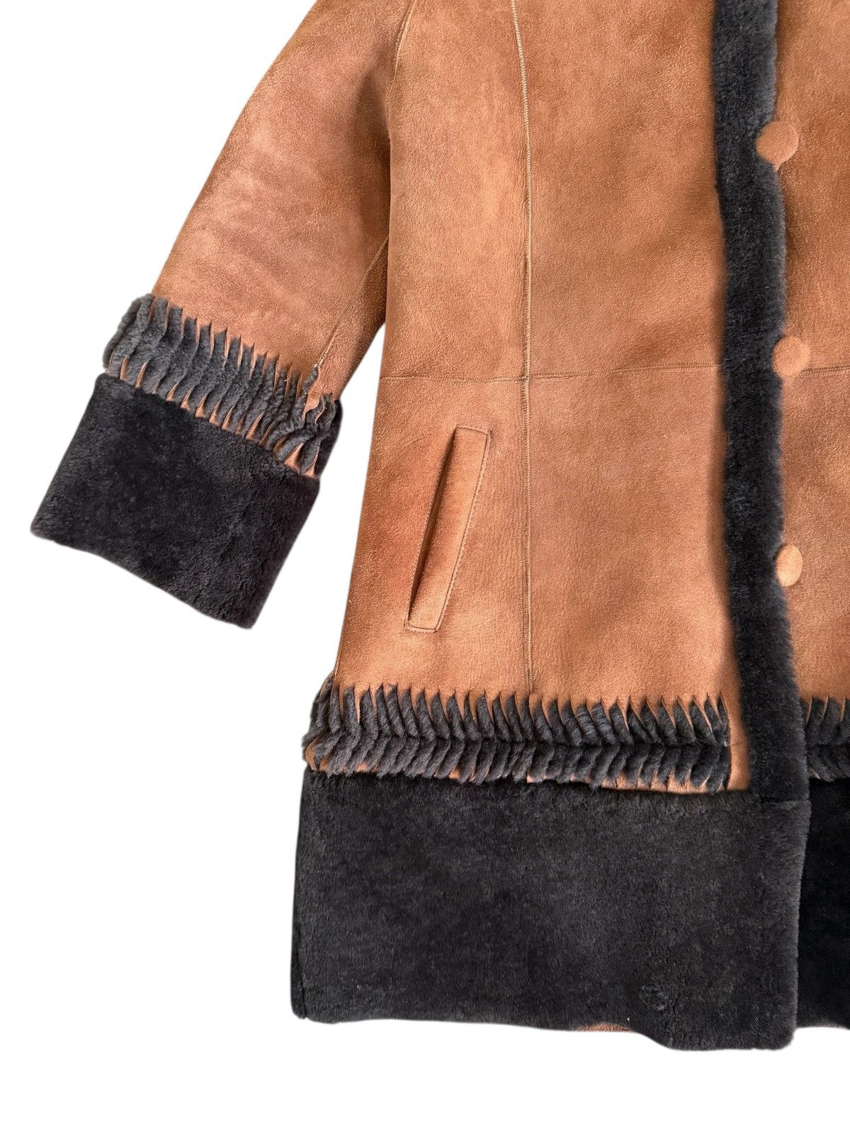 Balmain RARE Balmain suede & shearling coat Size S / US 4 / IT 40 - 3 Thumbnail