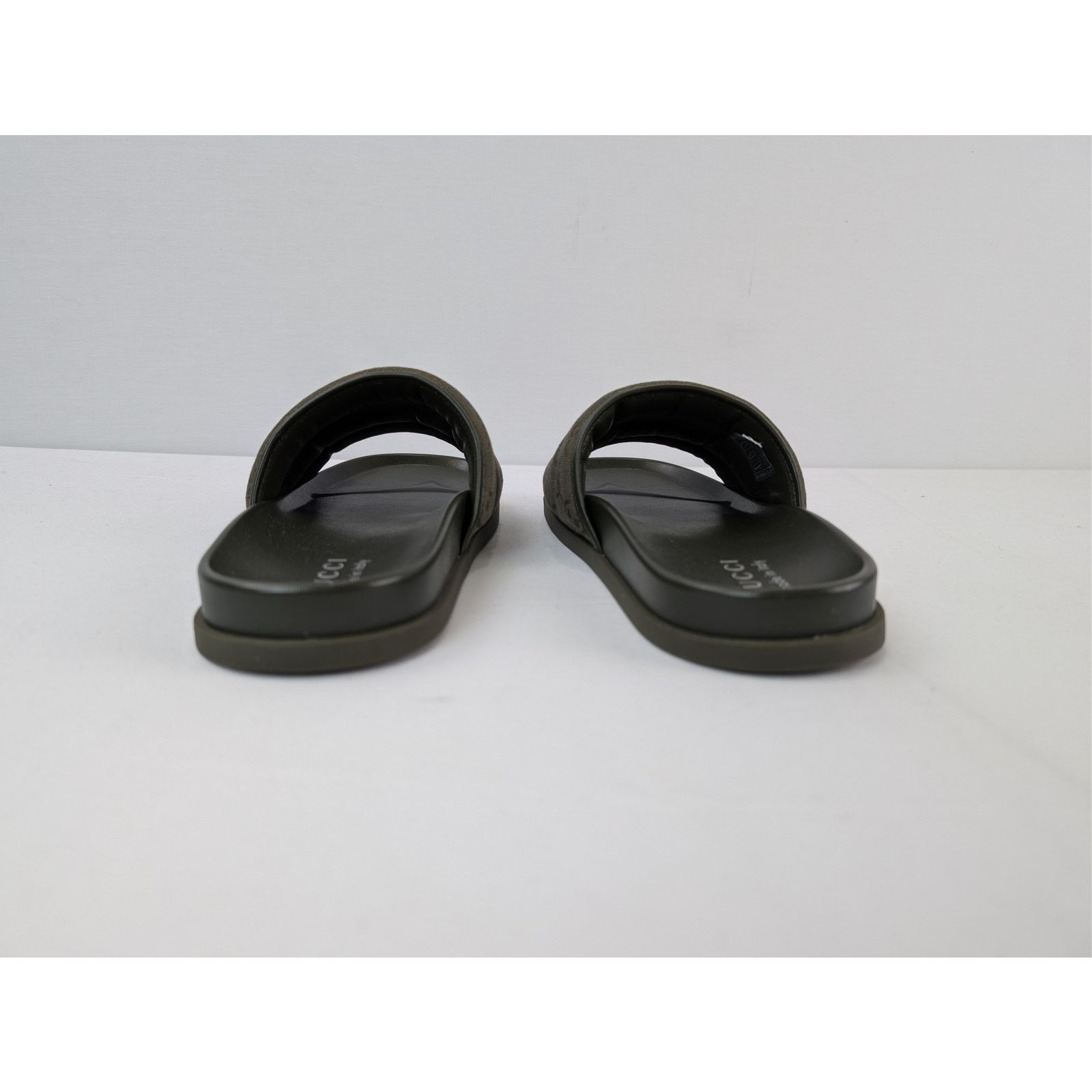 Gucci o1rshd1 Men's Padded mules with GG pattern Slippers in Olive Size US 9.5 / EU 42-43 - 10 Thumbnail