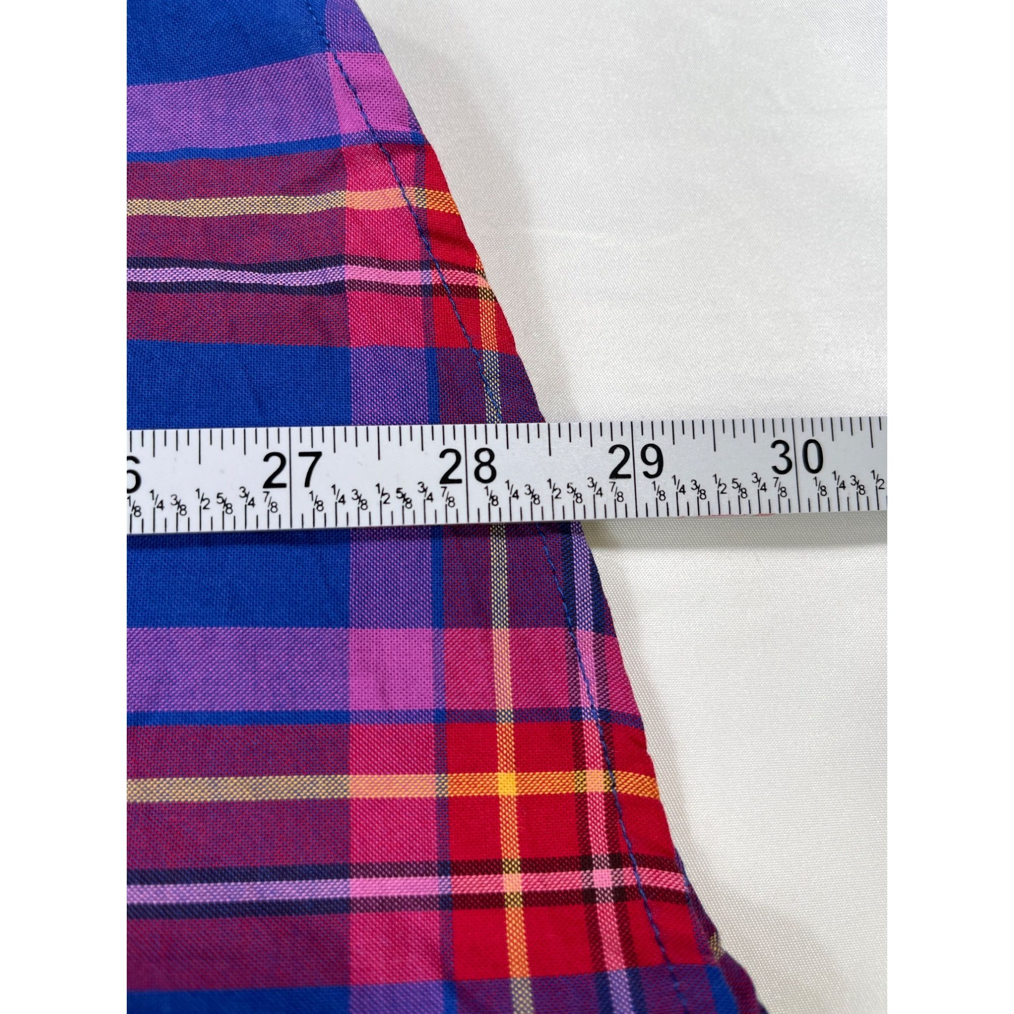 Guess Guess SKU 7659 Mens Long Sleeve Pink and Blue Plaid Button U Size US XL / EU 56 / 4 - 6 Thumbnail