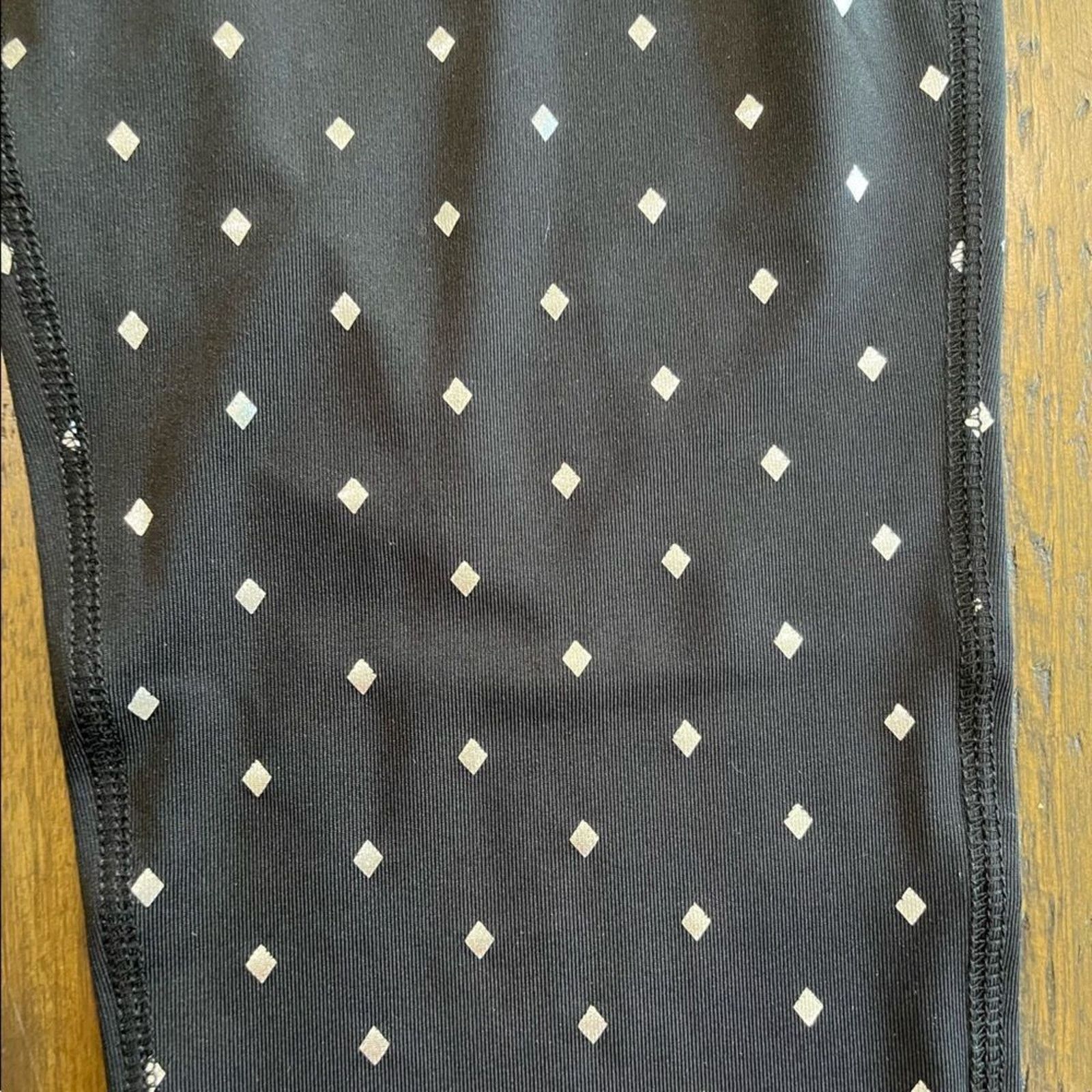 Champion TCU Champion Capri Leggings Black Diamond Print Size L Size 31" - 2 Thumbnail