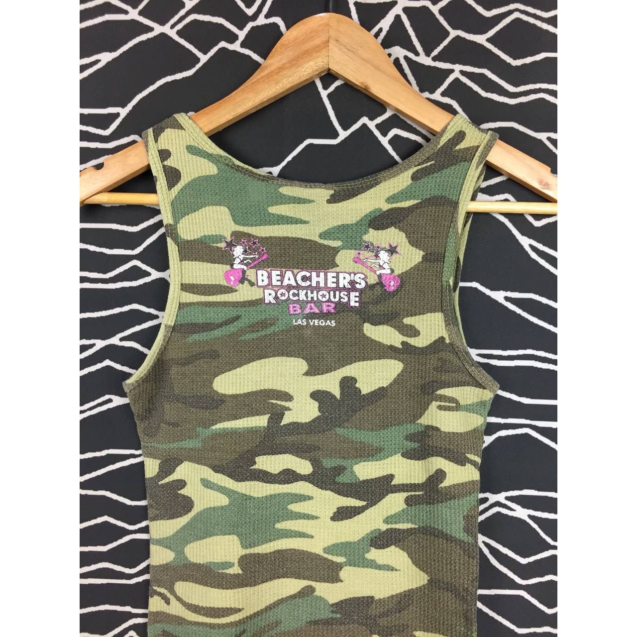 Vintage Beacher's Rockhouse Bar Las Vegas Camo Tank Top Tee Size L / US 10 / IT 46 - 6 Thumbnail