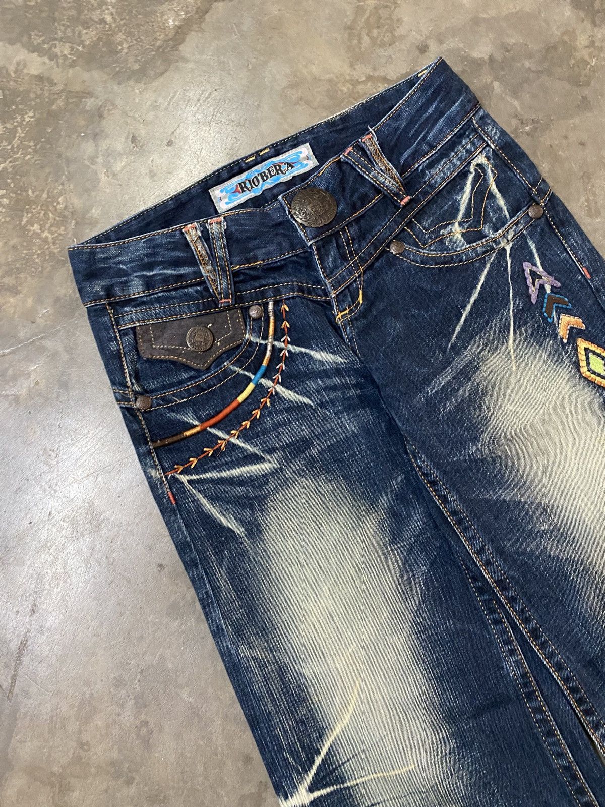 Flare Jeans Japanese Riobera Mud Rusty Denim @216