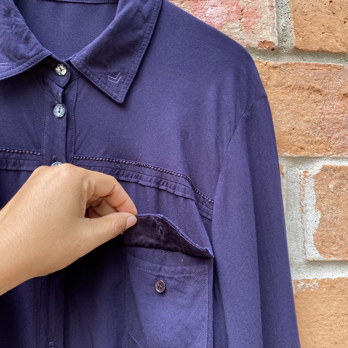 Marithe + Francois Girbaud MARITHE+FRANCOIS GIRBAUD Dark Purple Western Shirt Size S / US 4 / IT 40 - 15 Thumbnail