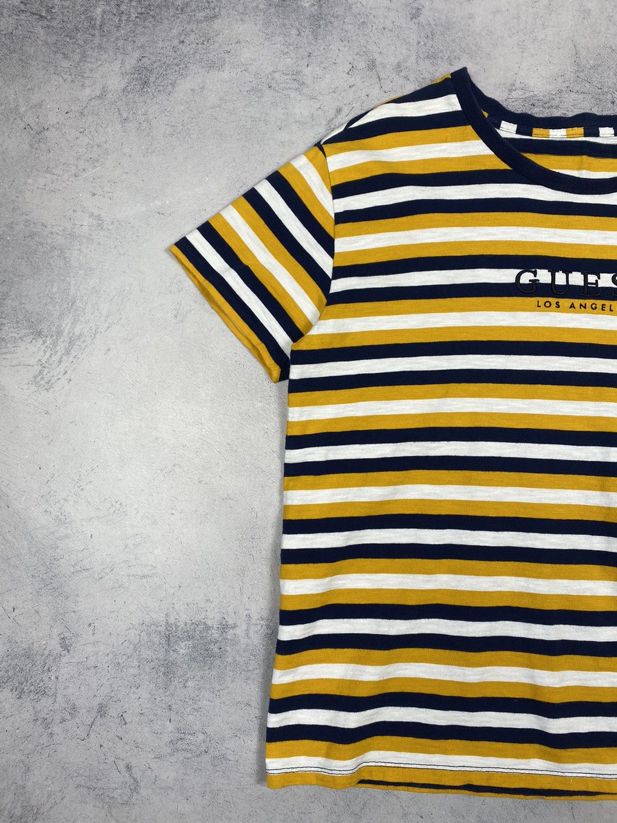 Guess Guess Los Angeles Striped T Shirt Size L / US 10 / IT 46 - 3 Thumbnail