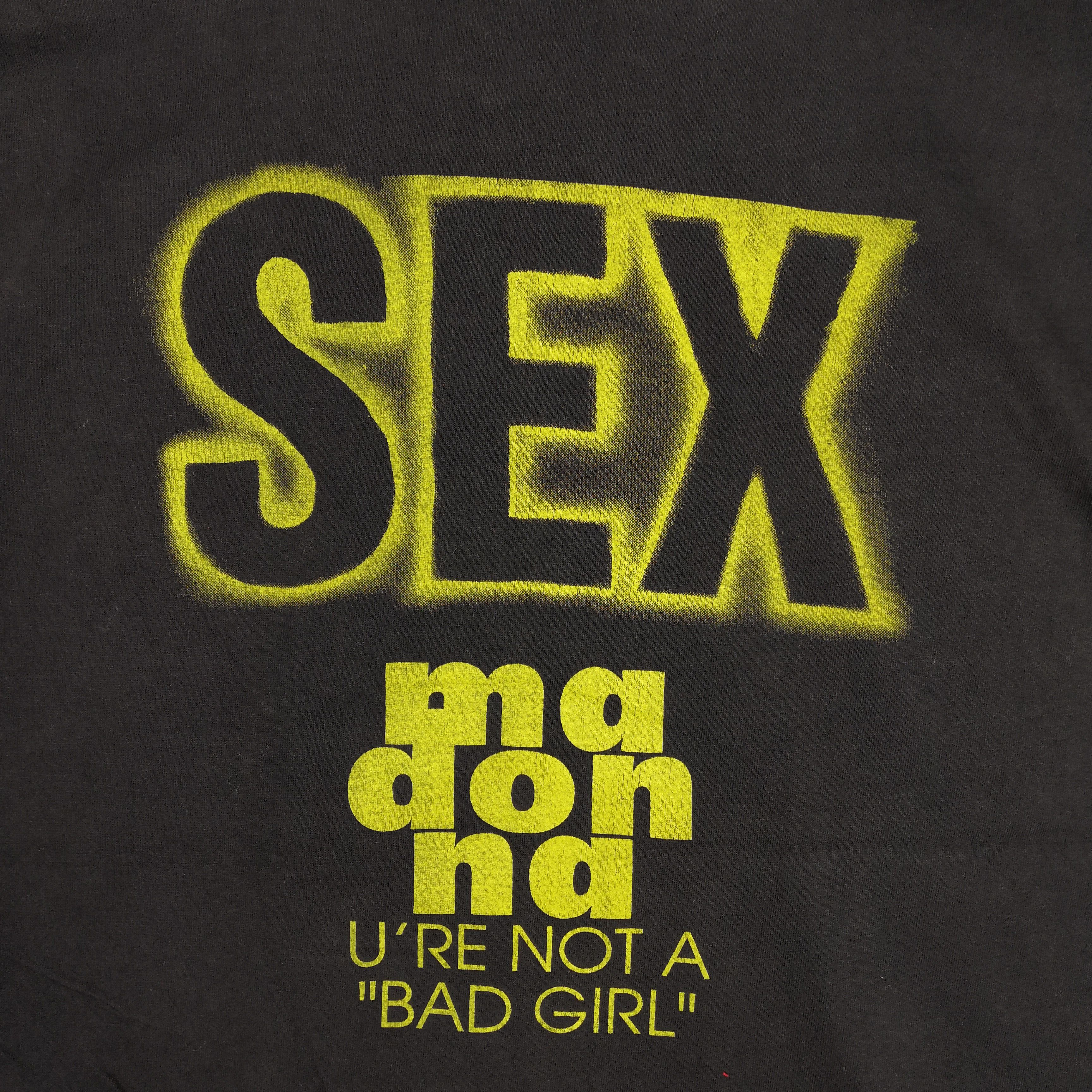 Band Tees Vintage 90s Madonna T-Shirt Sex Bad Girl The Girlie 56789 Size US XL / EU 56 / 4 - 5 Thumbnail