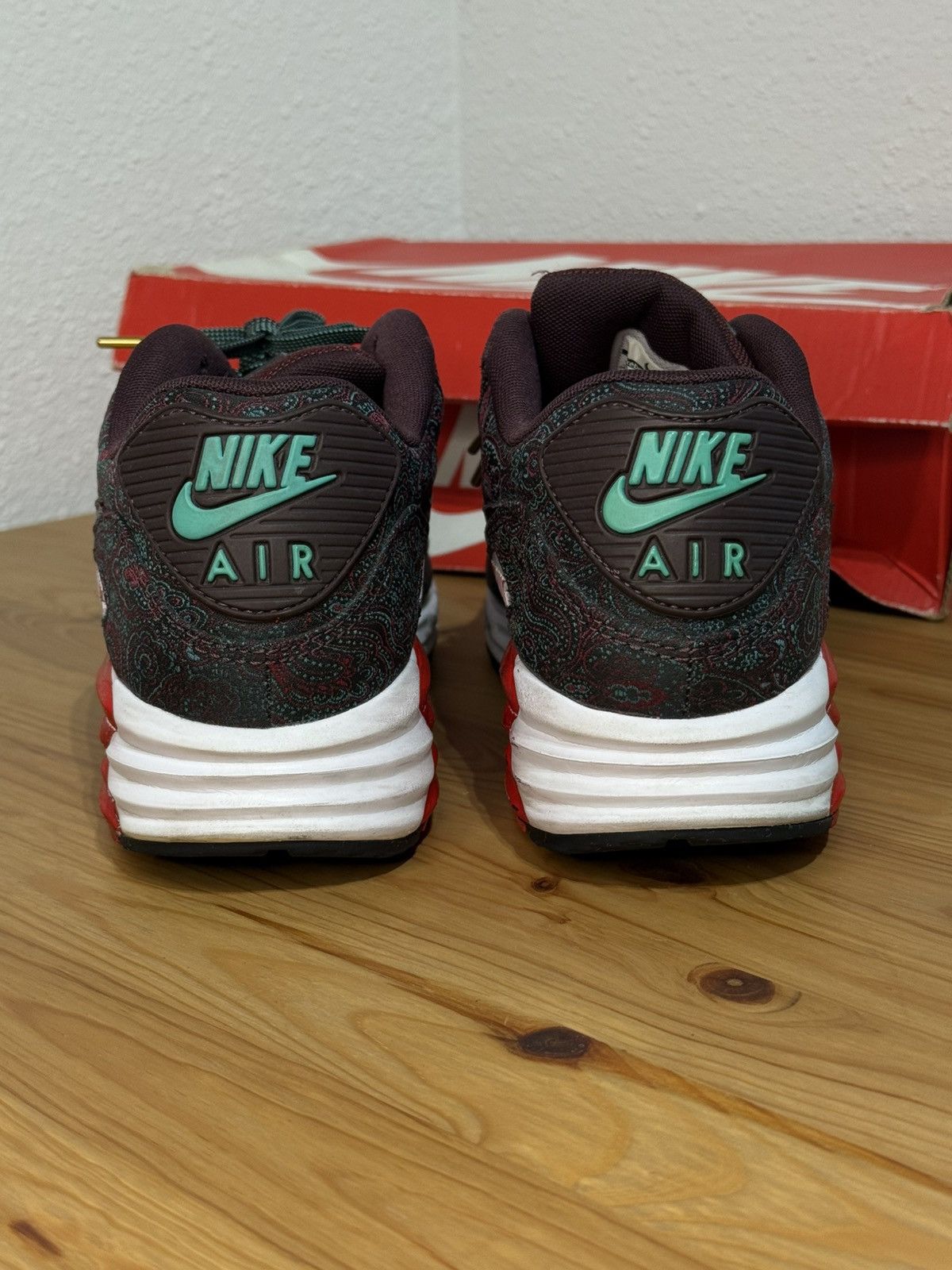 Nike Nike Air Max Lunar90 Burgundy-Paisley Size US 10.5 / EU 43-44 - 5 Thumbnail