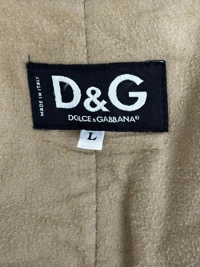 Dolce & Gabbana 2000s Dolce & Gabbana Beige Corduroy Brown Collar Jacket Size US M / EU 48-50 / 2 - 13 Thumbnail