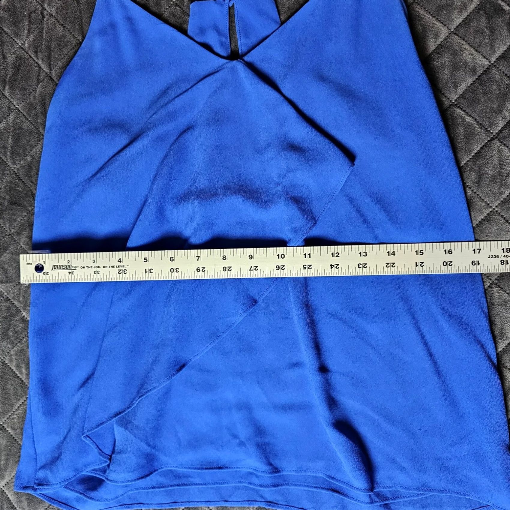 Vintage Naked Zebra Blouse Sleeveless Blue Tank Top Sheer Women Size M Button Pullover Casual Party/Cocktail Travel Knit Polyester Silk-like? Size M / US 6-8 / IT 42-44 - 4 Thumbnail