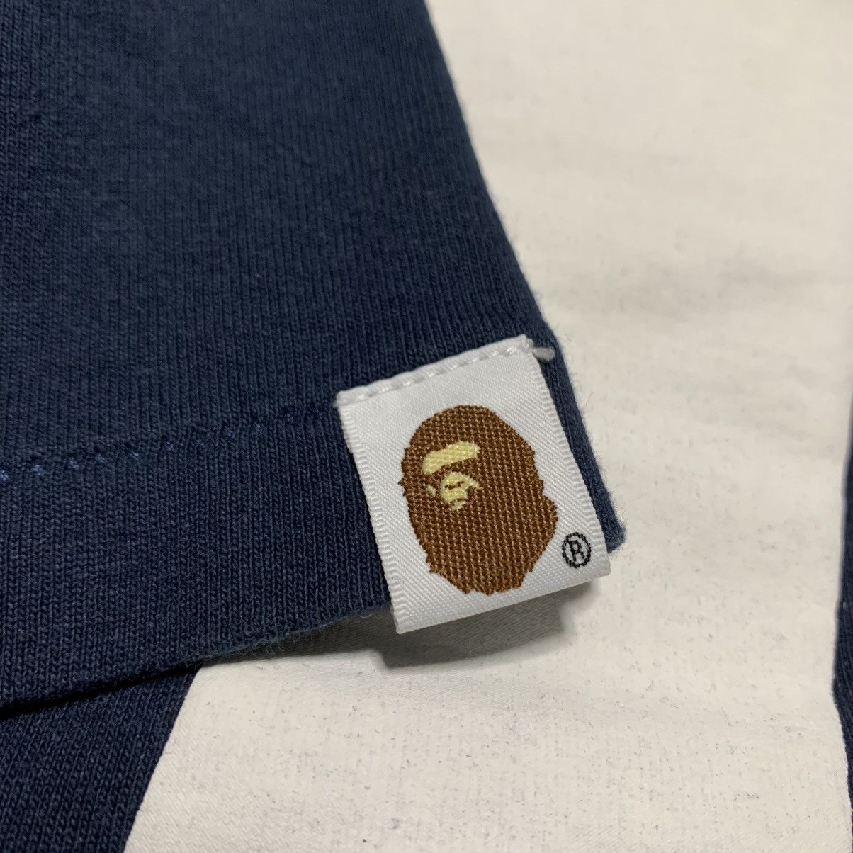 Bape Bape Medium Football Navy Blue Tee A Bathing Ape Soccer Size US M / EU 48-50 / 2 - 4 Thumbnail