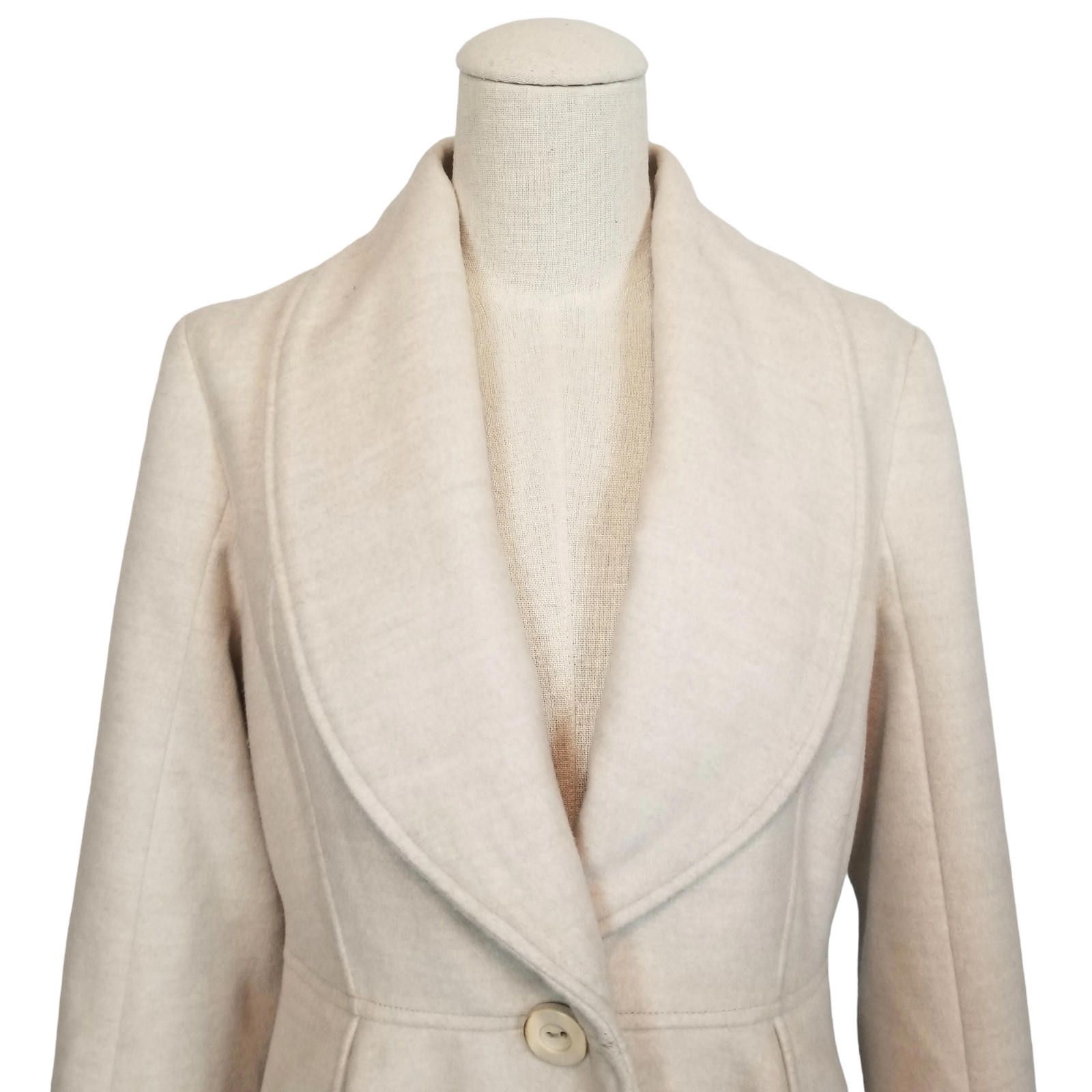 Anthropologie NWT Anthropologie Evaline Textured Coat Natural Sz 4 Size S / US 4 / IT 40 - 2 Thumbnail