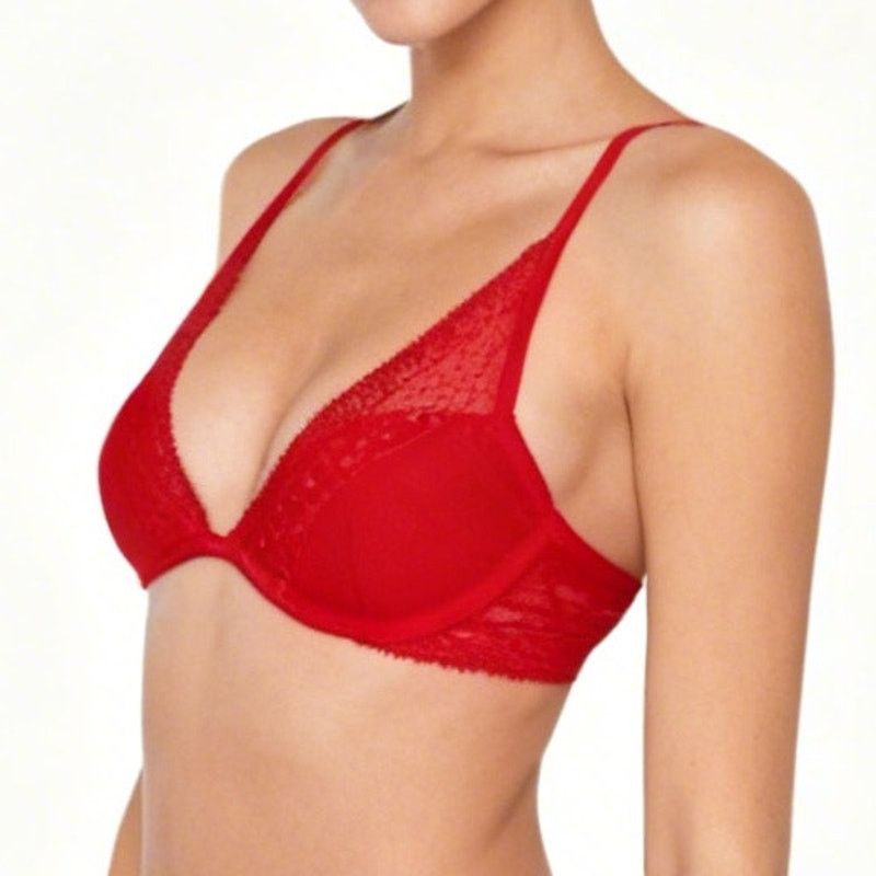 Victoria's Secret Victoria's Secret Lightly-Lined Lace Plunge Bra, 32DD Size ONE SIZE - 3 Thumbnail