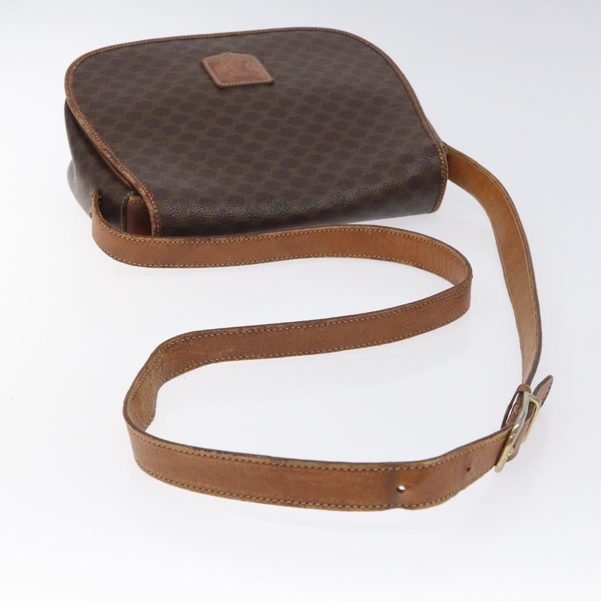 Celine CELINE Macadam Canvas Shoulder Bag Pvc Leather Brown Gold Size ONE SIZE - 7 Thumbnail