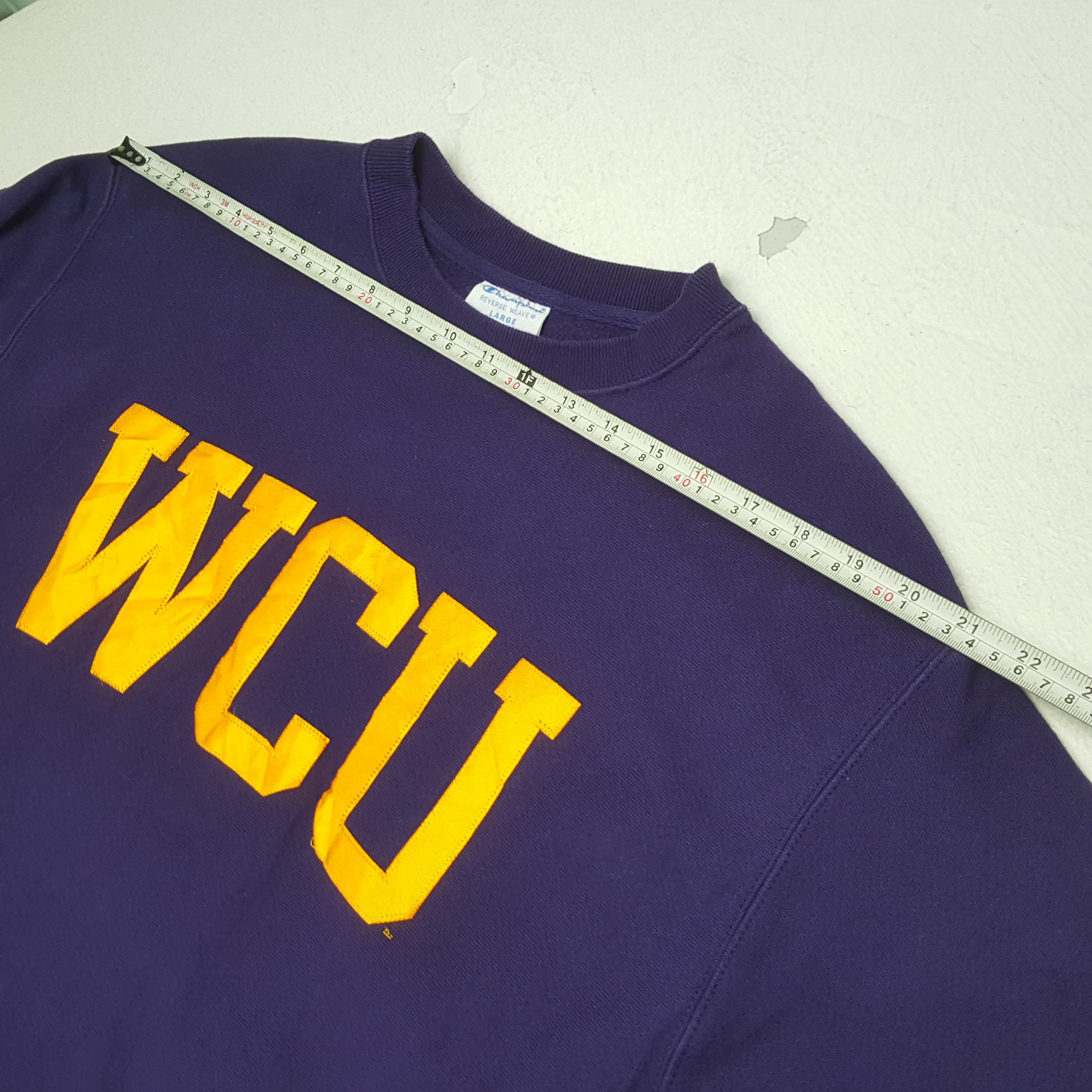 Champion × Vintage WCU Collage University Style CHAMPION Sweatshirt Size US L / EU 52-54 / 3 - 4 Thumbnail