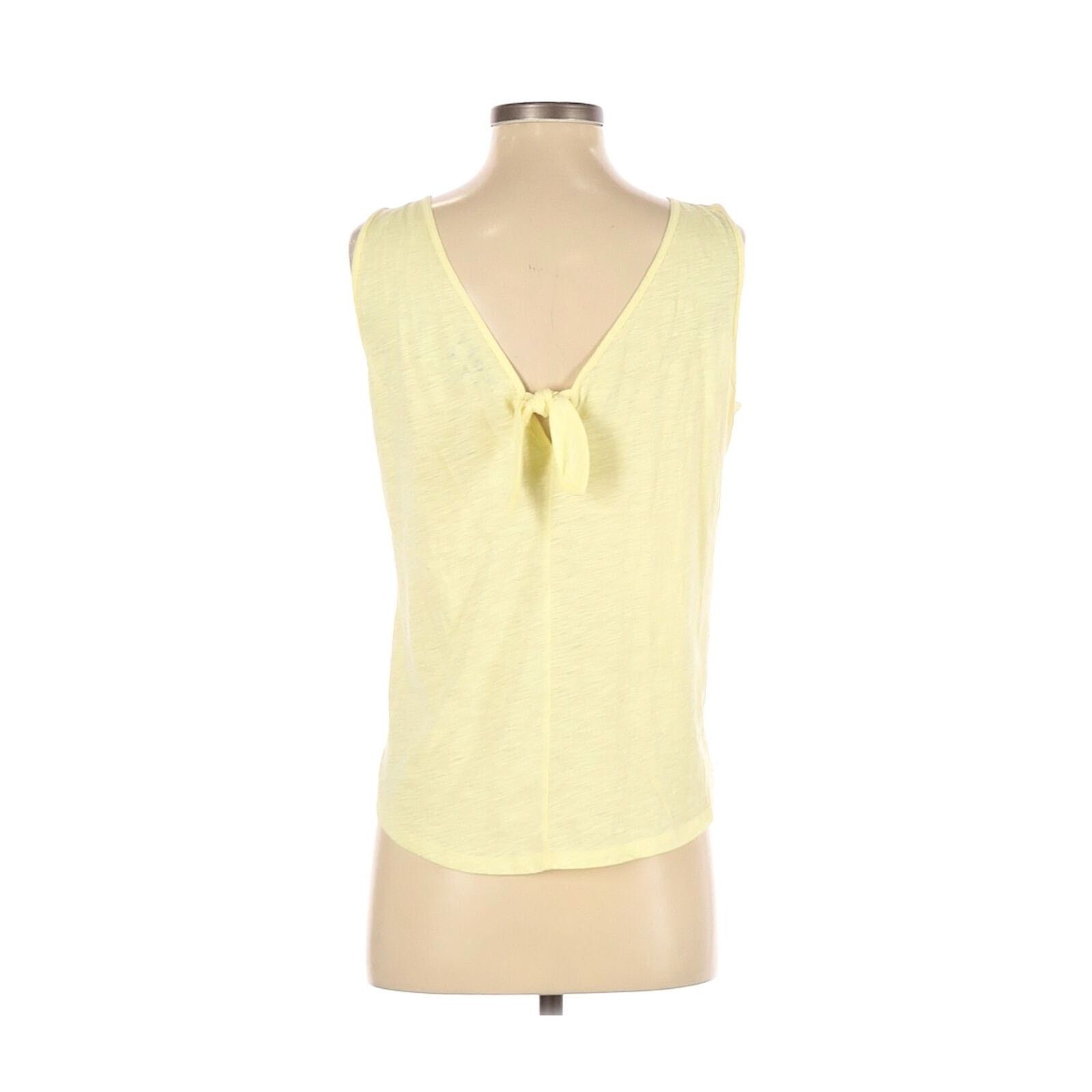 Ann Taylor Ann Taylor LOFT | Vintage Women Yellow Tie Back Tank Top Size M / US 6-8 / IT 42-44 - 2 Thumbnail