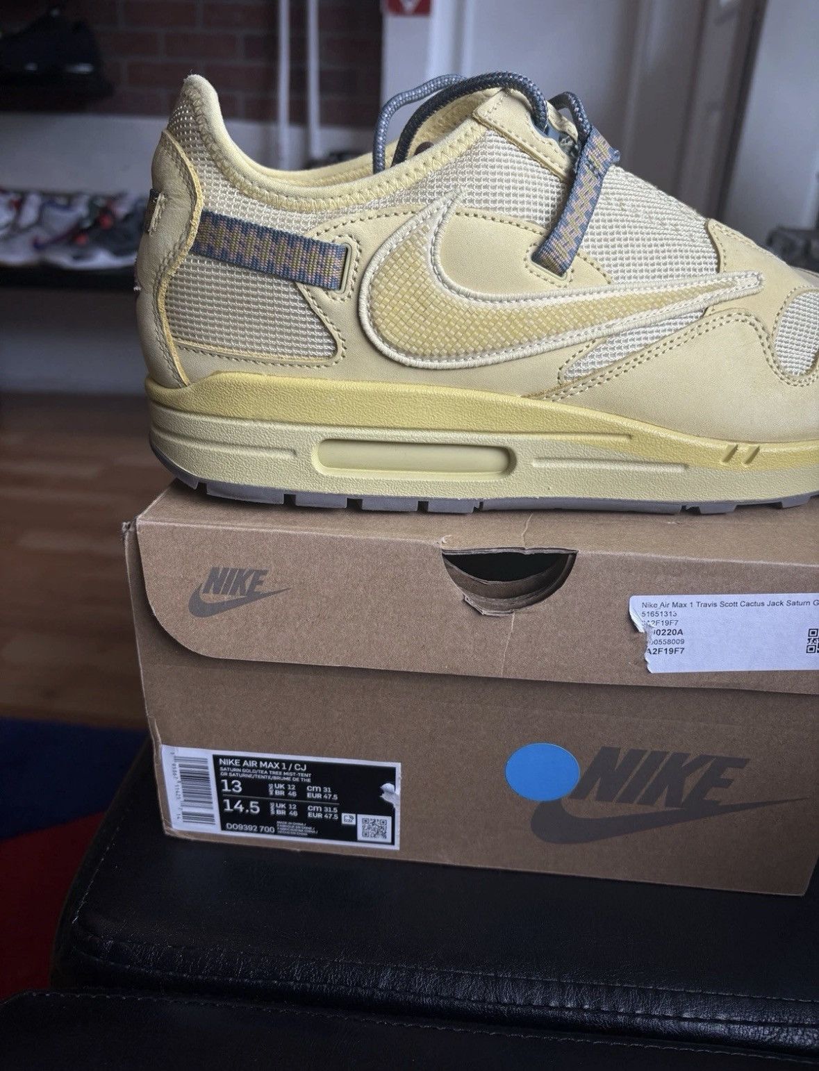 Travis Scott Air Max 1 Saturn Gold Size 13