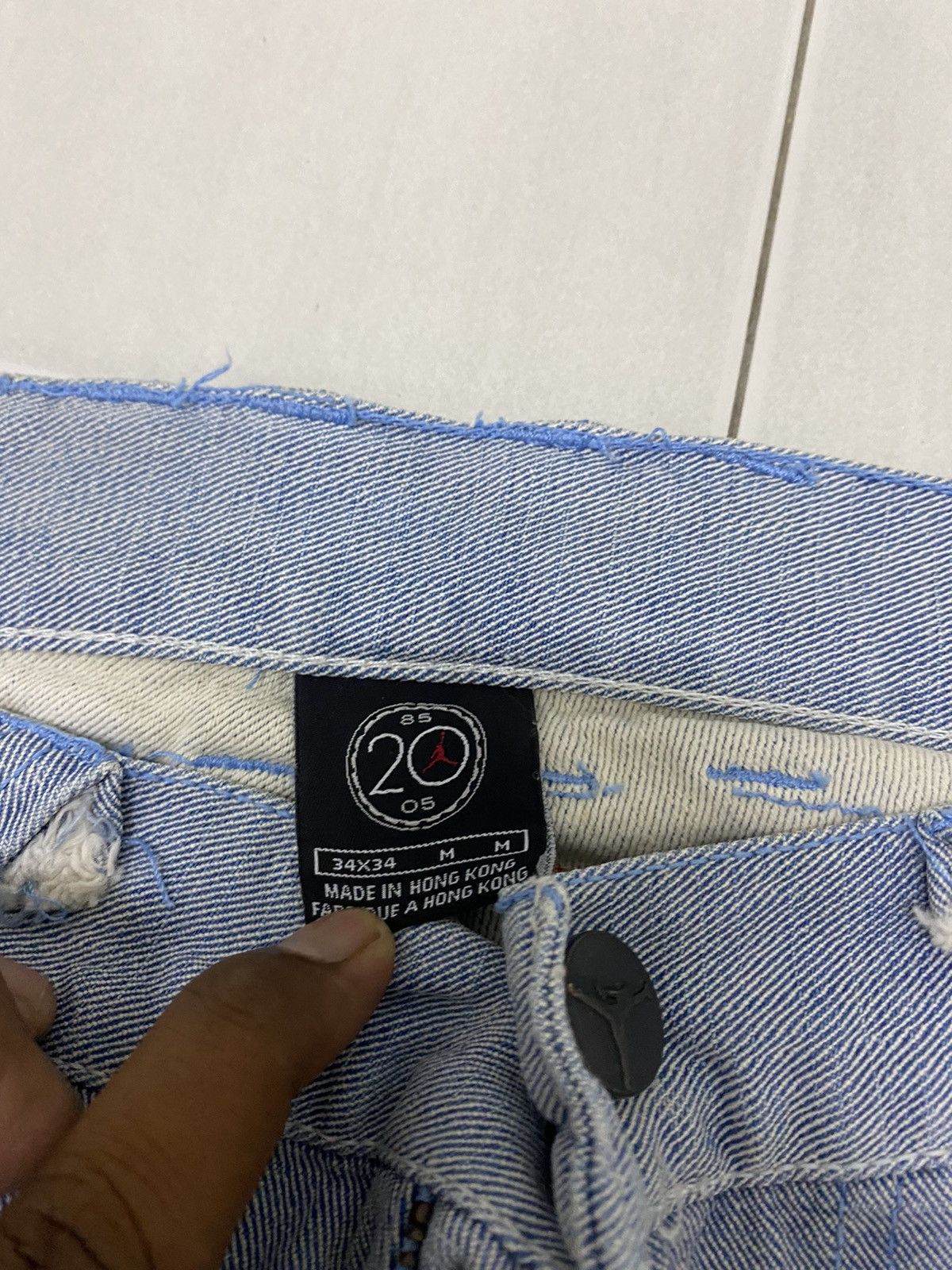 Nike Vintage Rare 2005 AIR JORDAN DENIM JEANS WITH EMBROIDERY Size US 34 / EU 50 - 7 Thumbnail