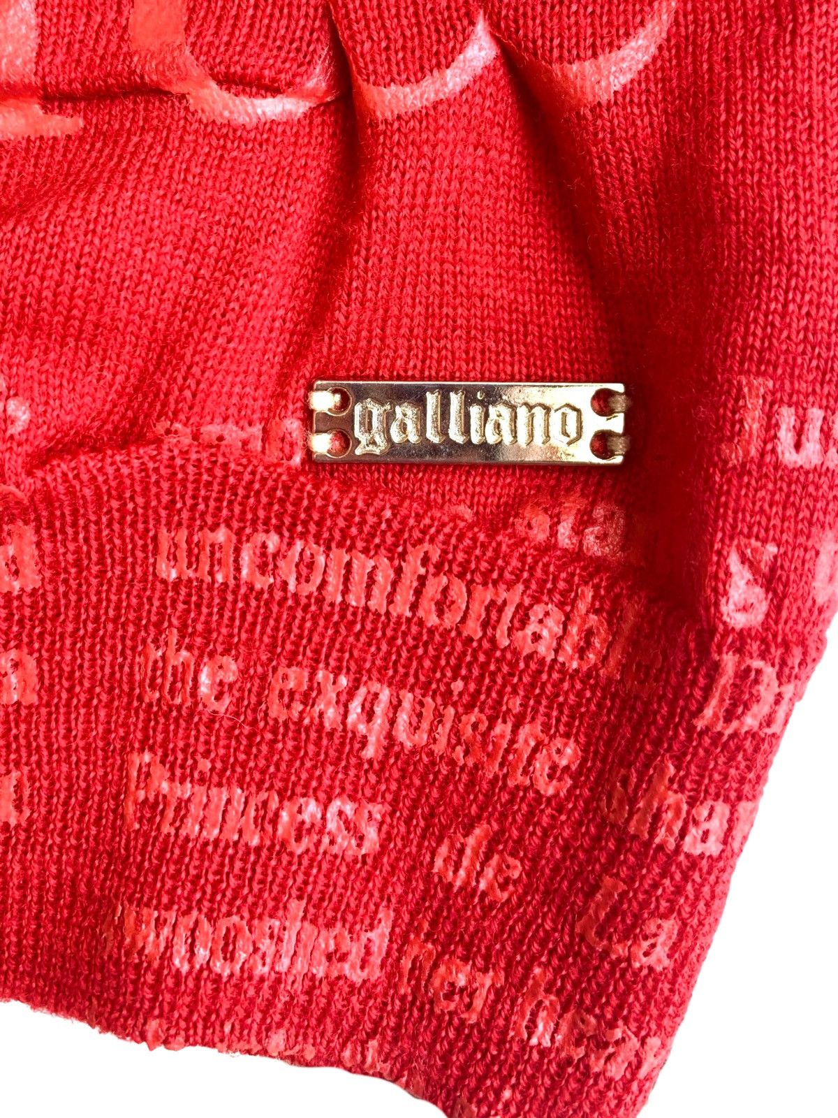 John Galliano John Galliano Red Cardigan Newspaper Print Provocateur Size S / US 4 / IT 40 - 5 Thumbnail