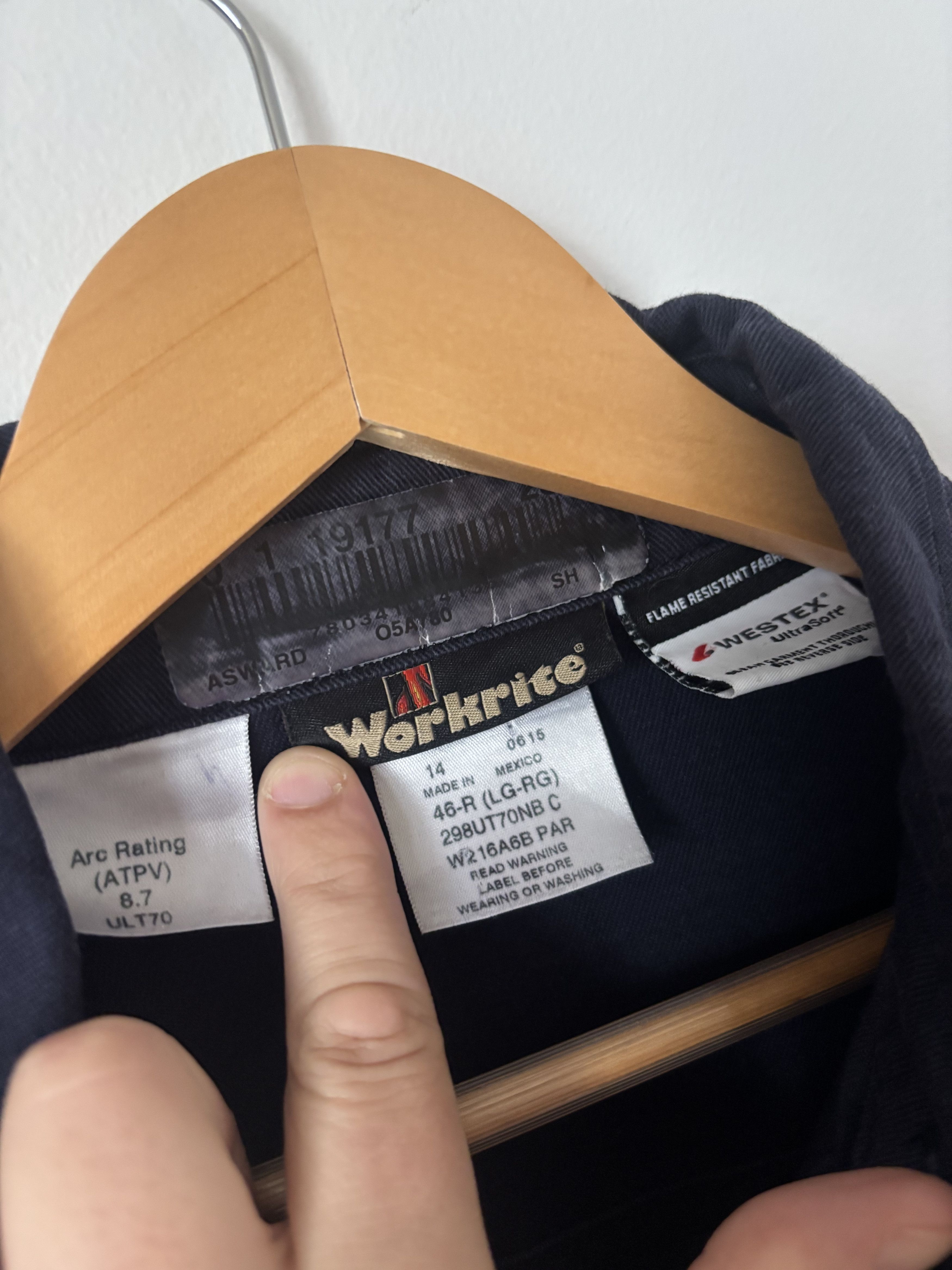 Other Workrite FR Navy Work Shirt (46R / L) Size US L / EU 52-54 / 3 - 3 Thumbnail