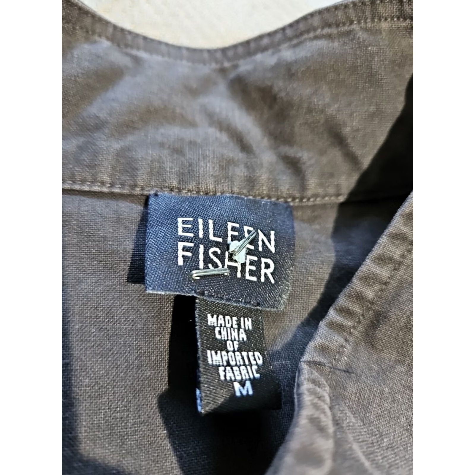Eileen Fisher Eileen Fisher Jacket Womens Medium Black Chambray Snap Lightweight Shacket Top Size M / US 6-8 / IT 42-44 - 6 Thumbnail