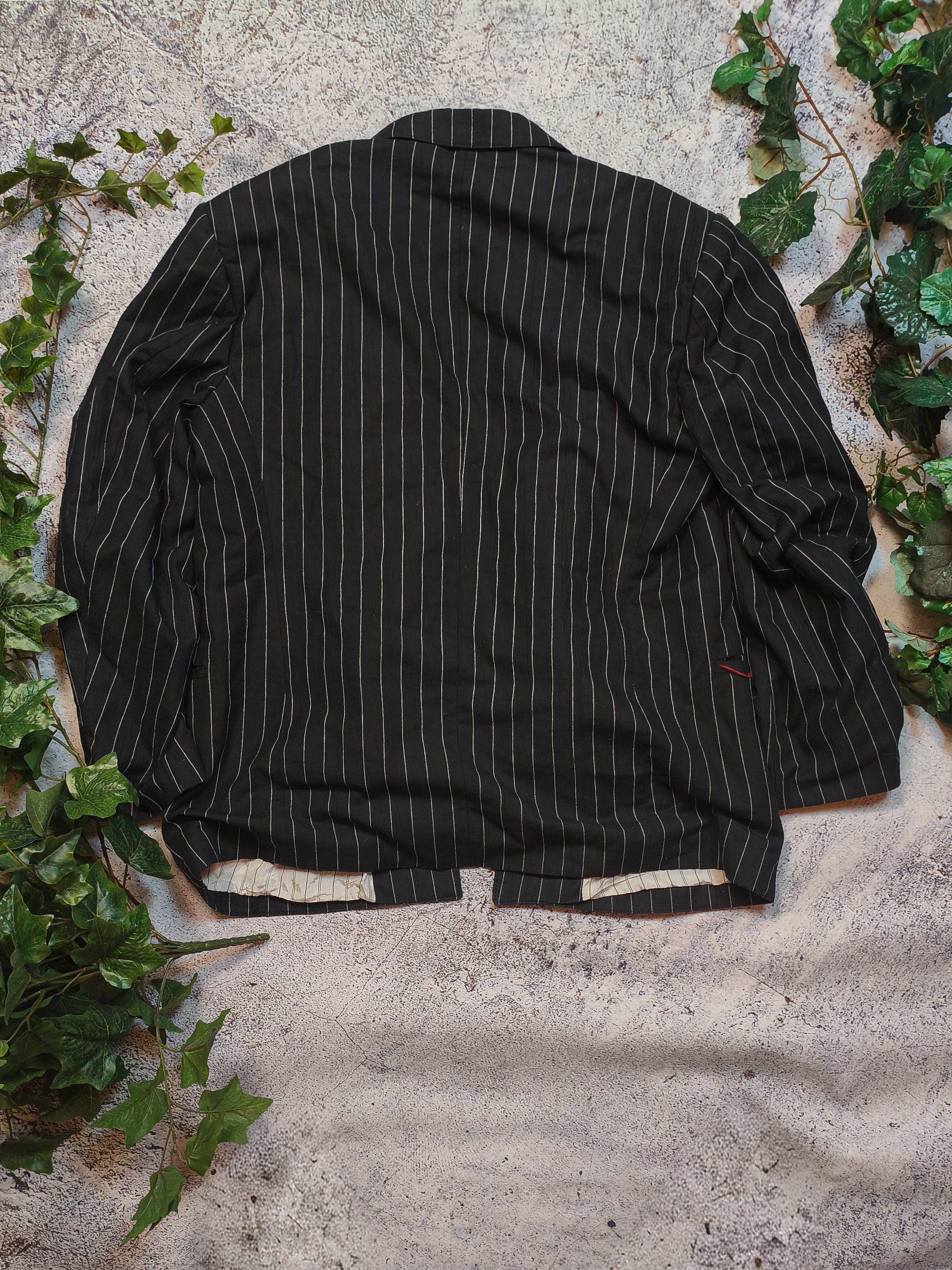 Handmade 1of1 Custom Deconstructed Pinstripe avant garde Blazer Size 46R - 3 Thumbnail
