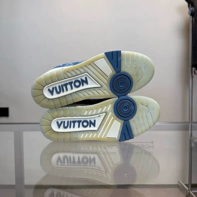Louis Vuitton Louis Vuitton Trainer's new blue denim shoes Size US 6.5 / EU 39-40 - 7 Thumbnail