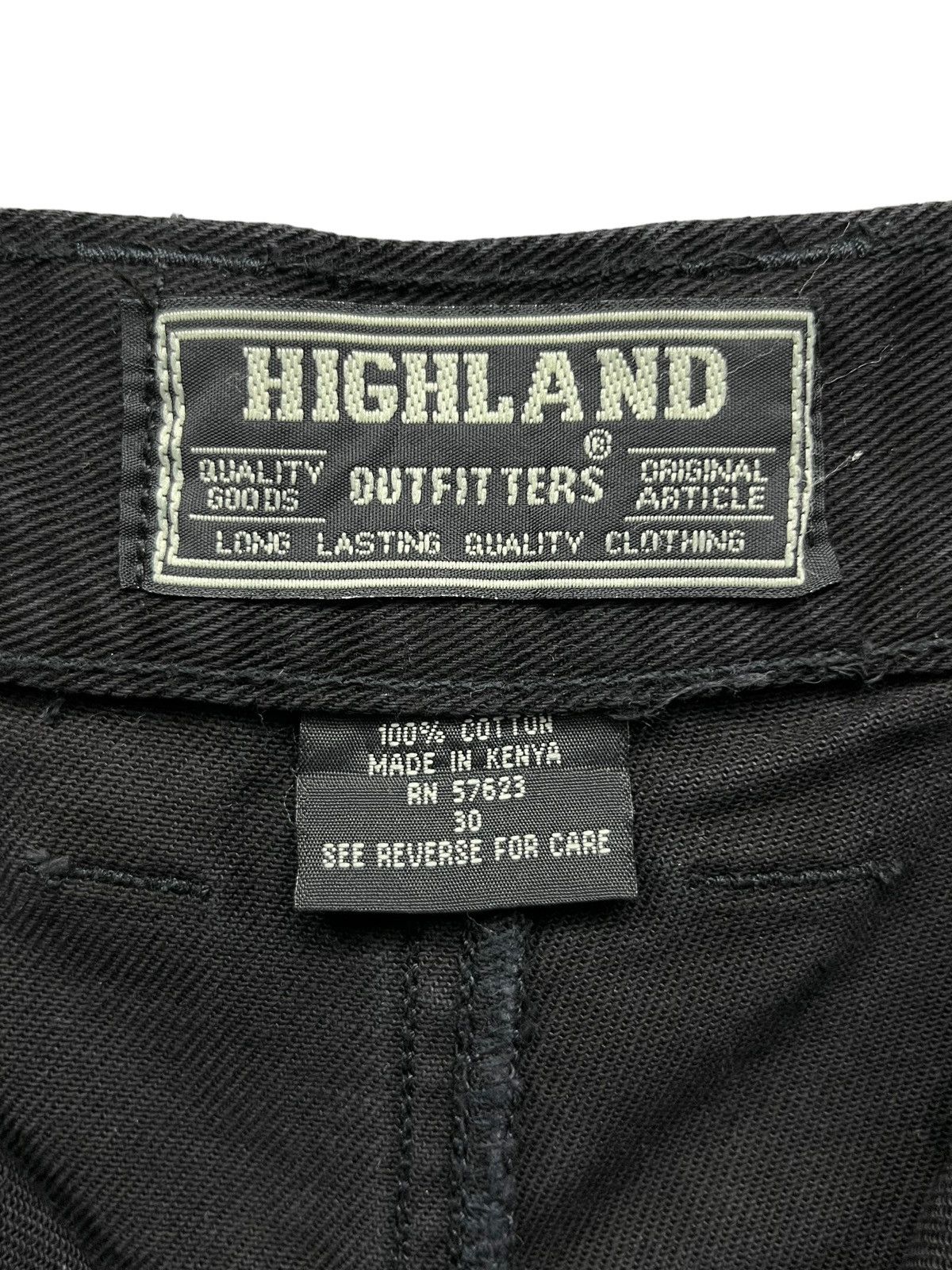 Highland 90’s HIP HOP BAGGY Big Pocket Dragon Embroidery Black Denim Size US 30 / EU 46 - 5 Thumbnail