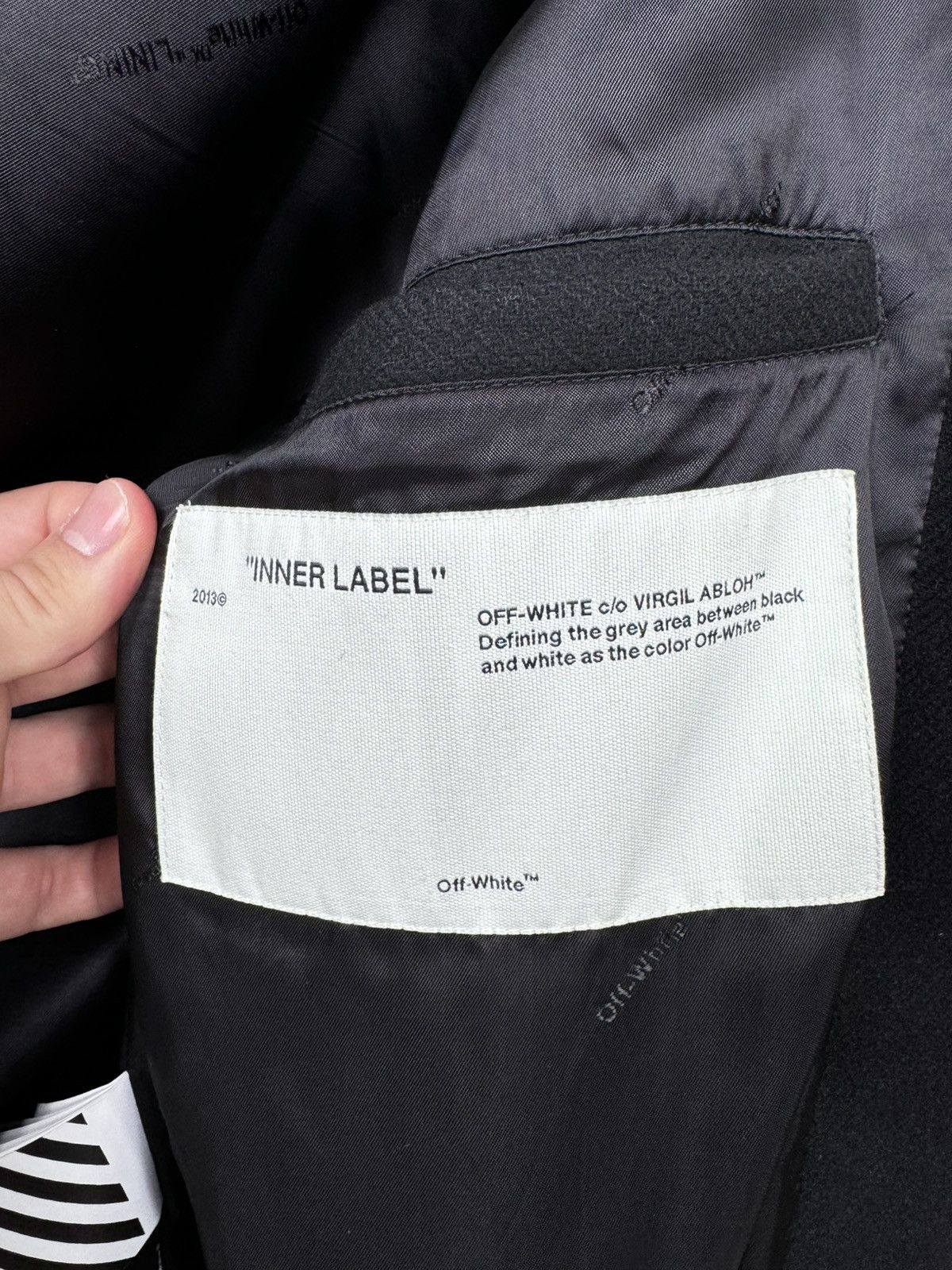 Off-White Off-White Logo Varsity Virgin Wool Jacket Size US M / EU 48-50 / 2 - 11 Thumbnail