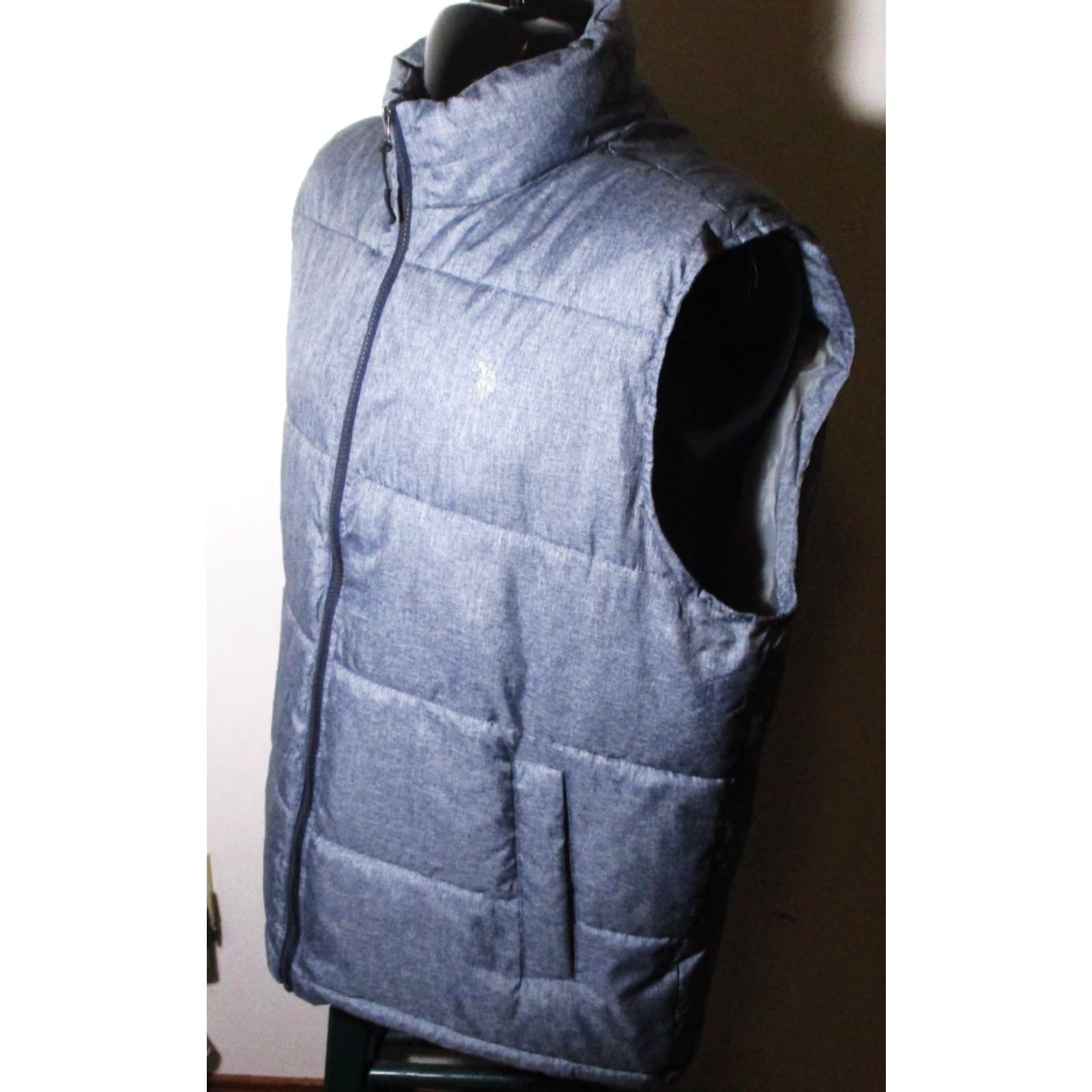 U.S. Polo Assn. Vest Full Zip Insulated Blue Gray XL Men’s NWOT Vintage: No