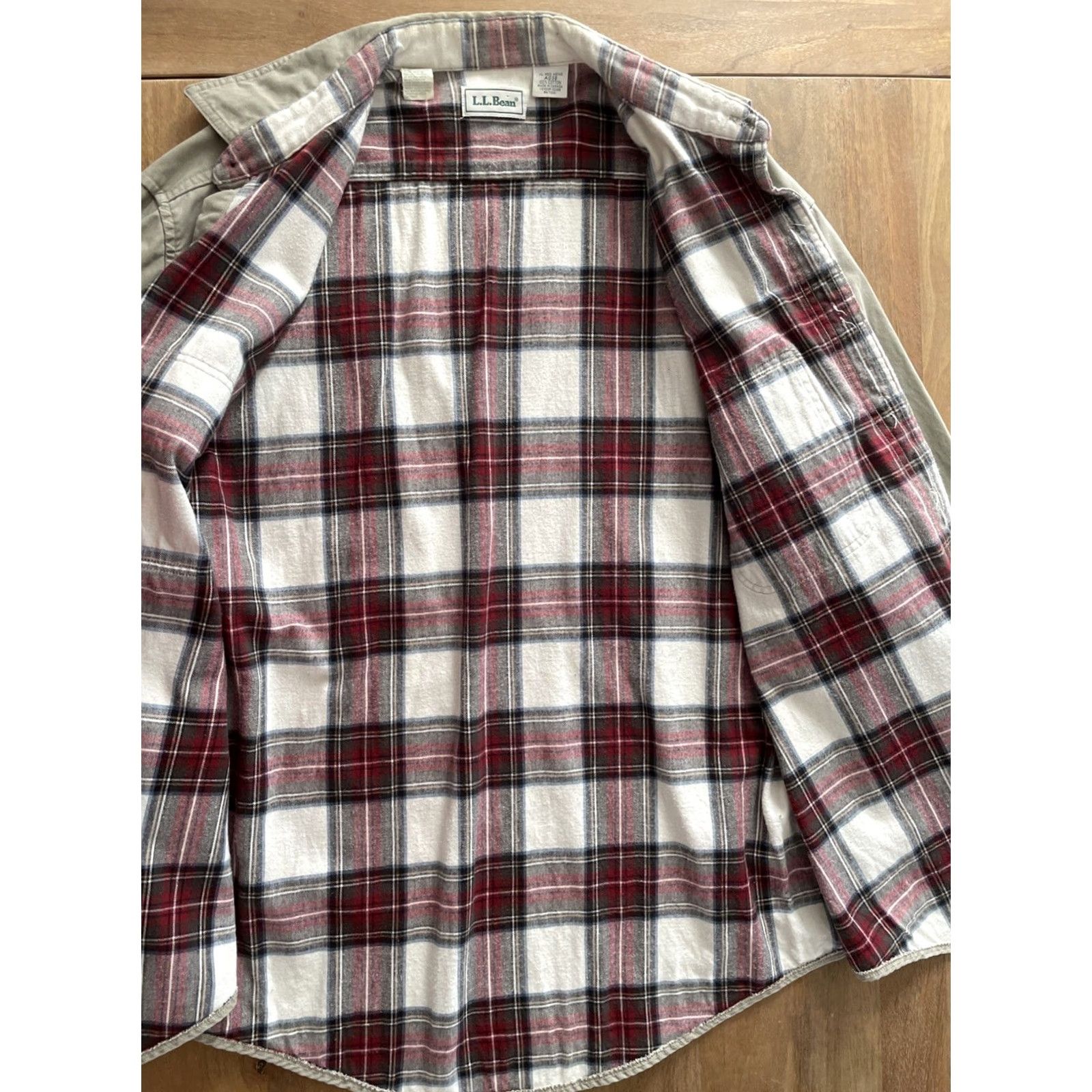 Vintage VINTAGE L.L. Bean Flannel Lined Coat Men XL Reg Twill Chore Field Barn Jacket Size US XL / EU 56 / 4 - 3 Thumbnail