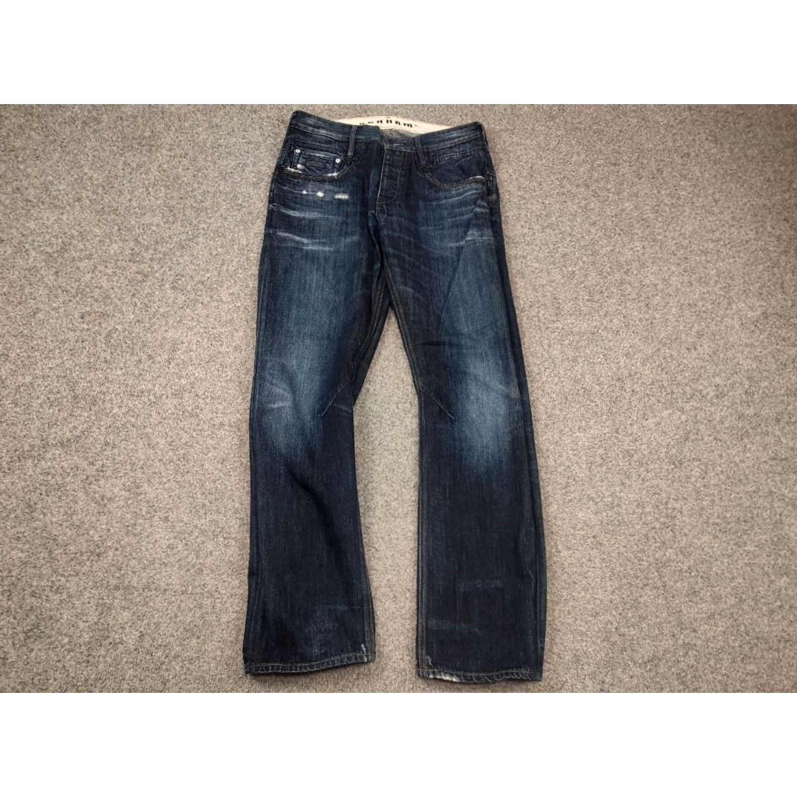 DENHAM Denham the jeanmaker Denim Jeans 32 Blue 5-Pocket Regular Straight Vintage Japan Denim Faded Blue Jeans Mens Size US 32 / EU 48 - 3 Thumbnail