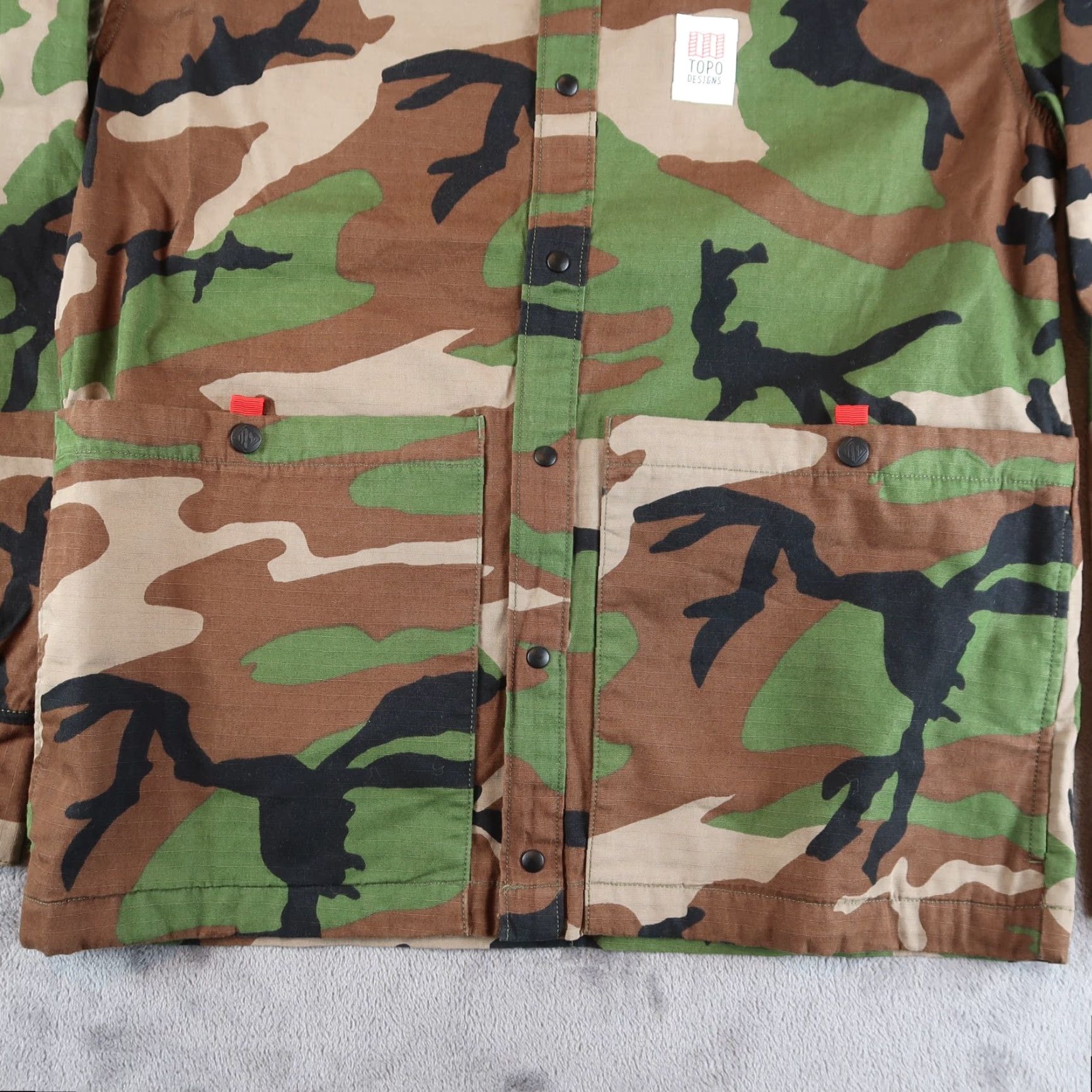 Topo Designs VINTAGE Topo Designs Military Camo Jacket Men Size M Casual Hiking Durable Size US M / EU 48-50 / 2 - 4 Thumbnail