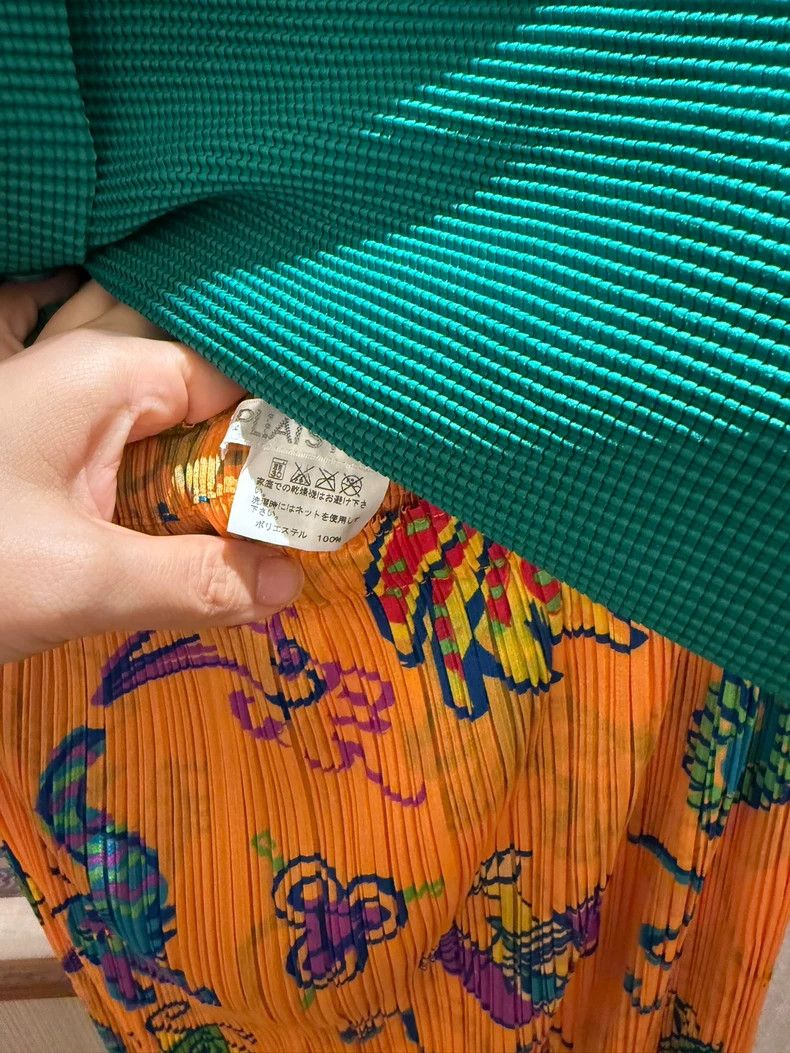 Issey Miyake Issey Miyake Orange playful circus banana man skirt Size 23" - 4 Thumbnail
